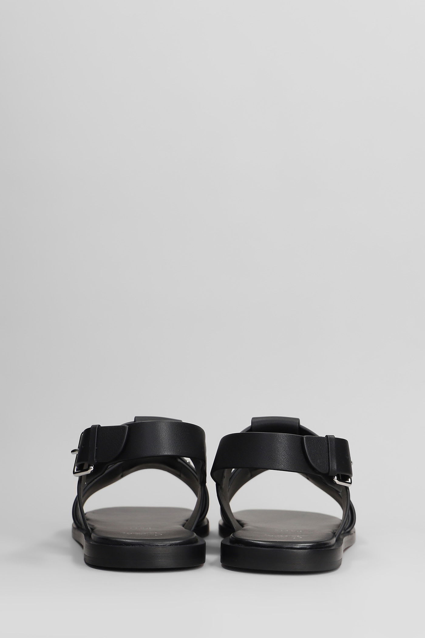 Christian Louboutin Chambeliss Sandal Flats In Black Leather