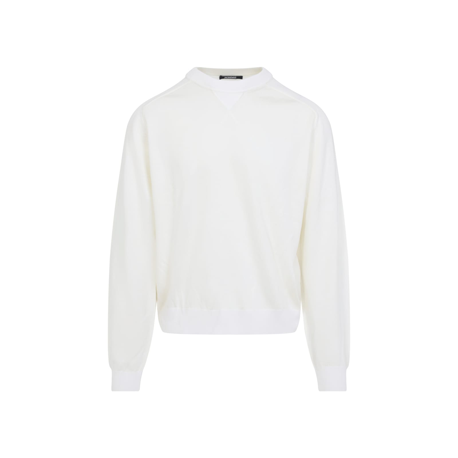 Jacquemus Long Sleeve Sweater In White