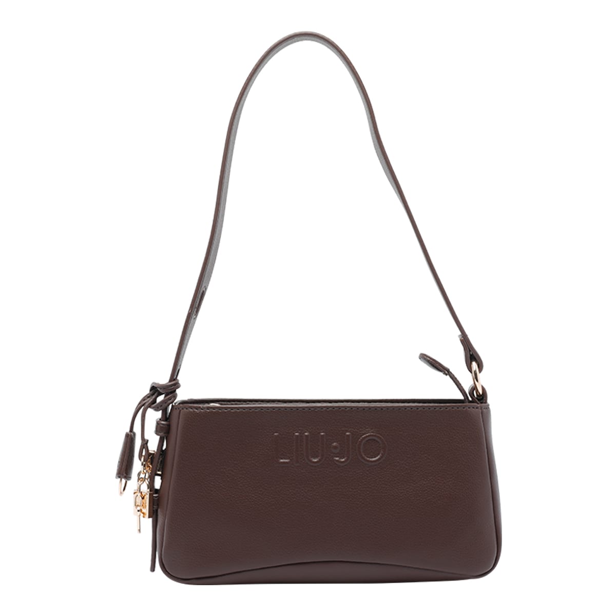 Liu •jo Medium Logo Shoulder Bag In Brown