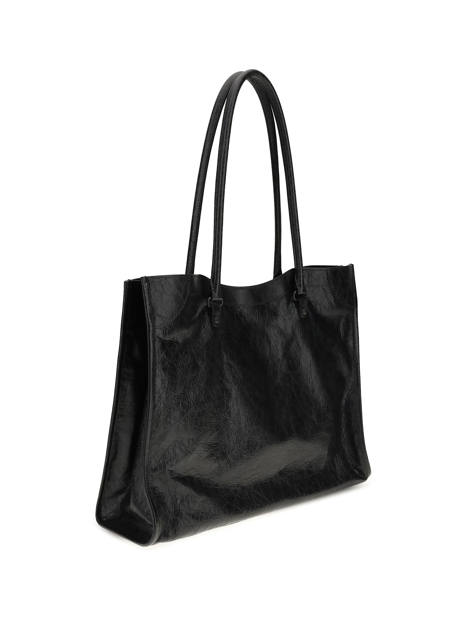 Balenciaga Black Leather Medium Le City Shopping Bag