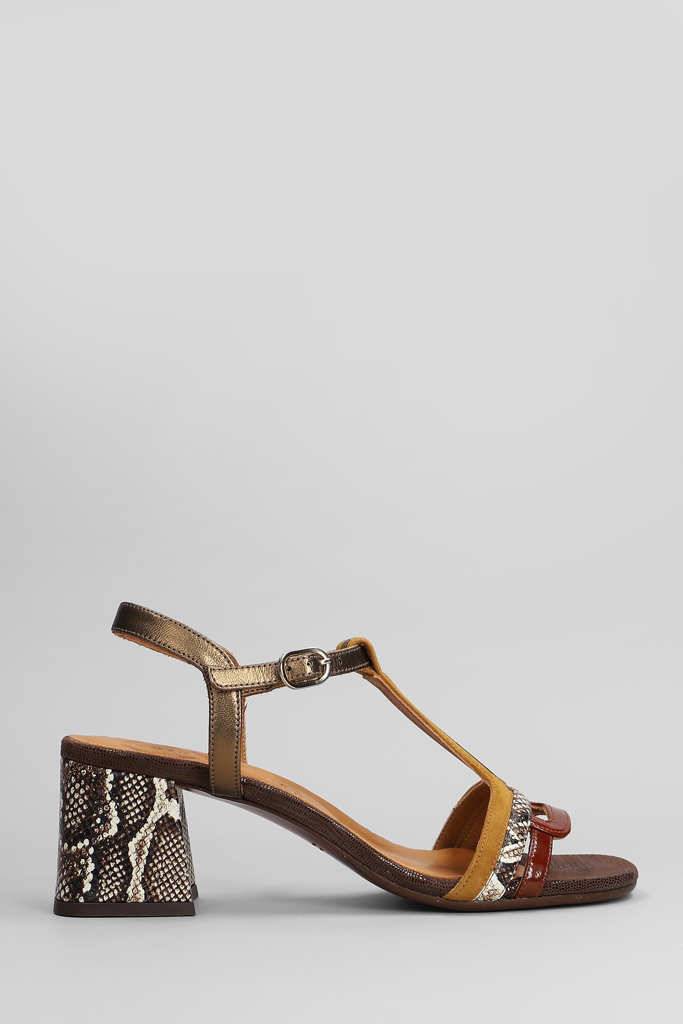 Laluce Sandals In Leather Color Suede And Leather