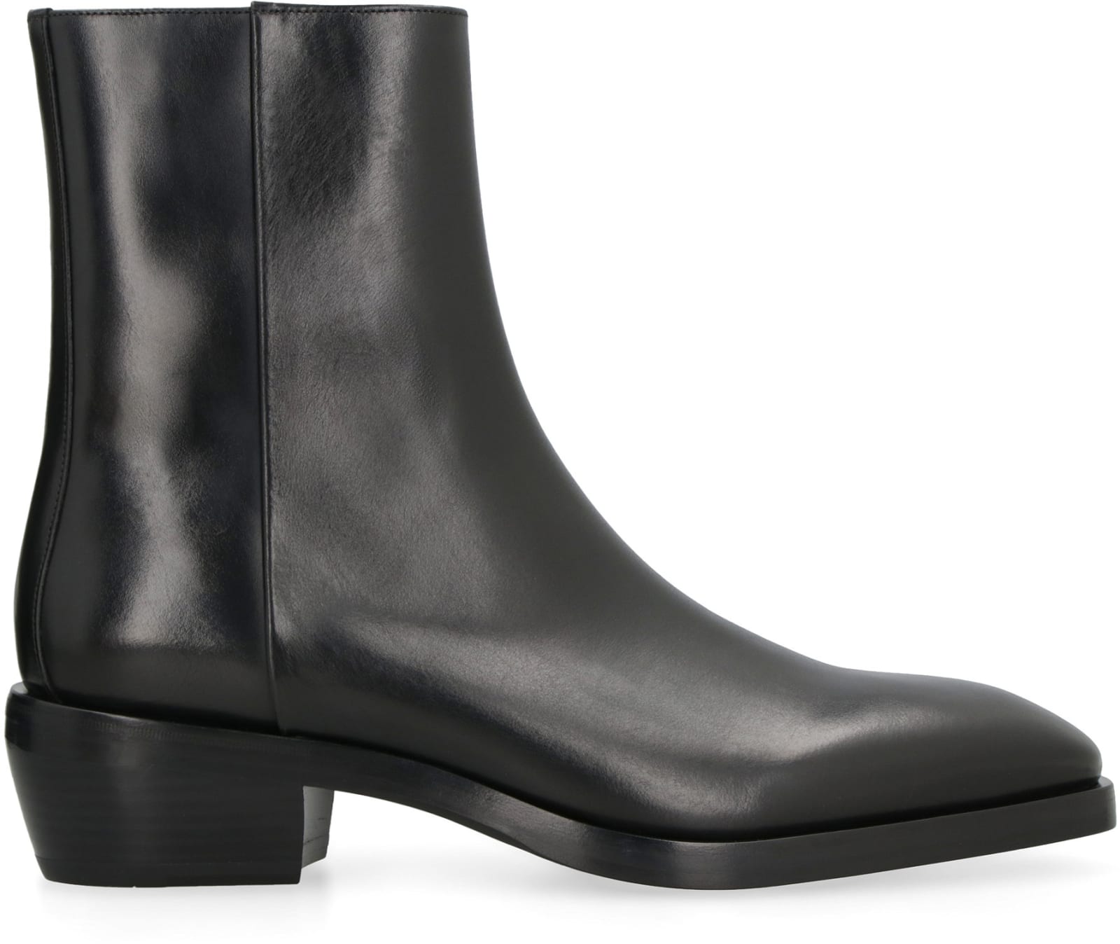Shop Ferragamo Leather Ankle Boots In Black