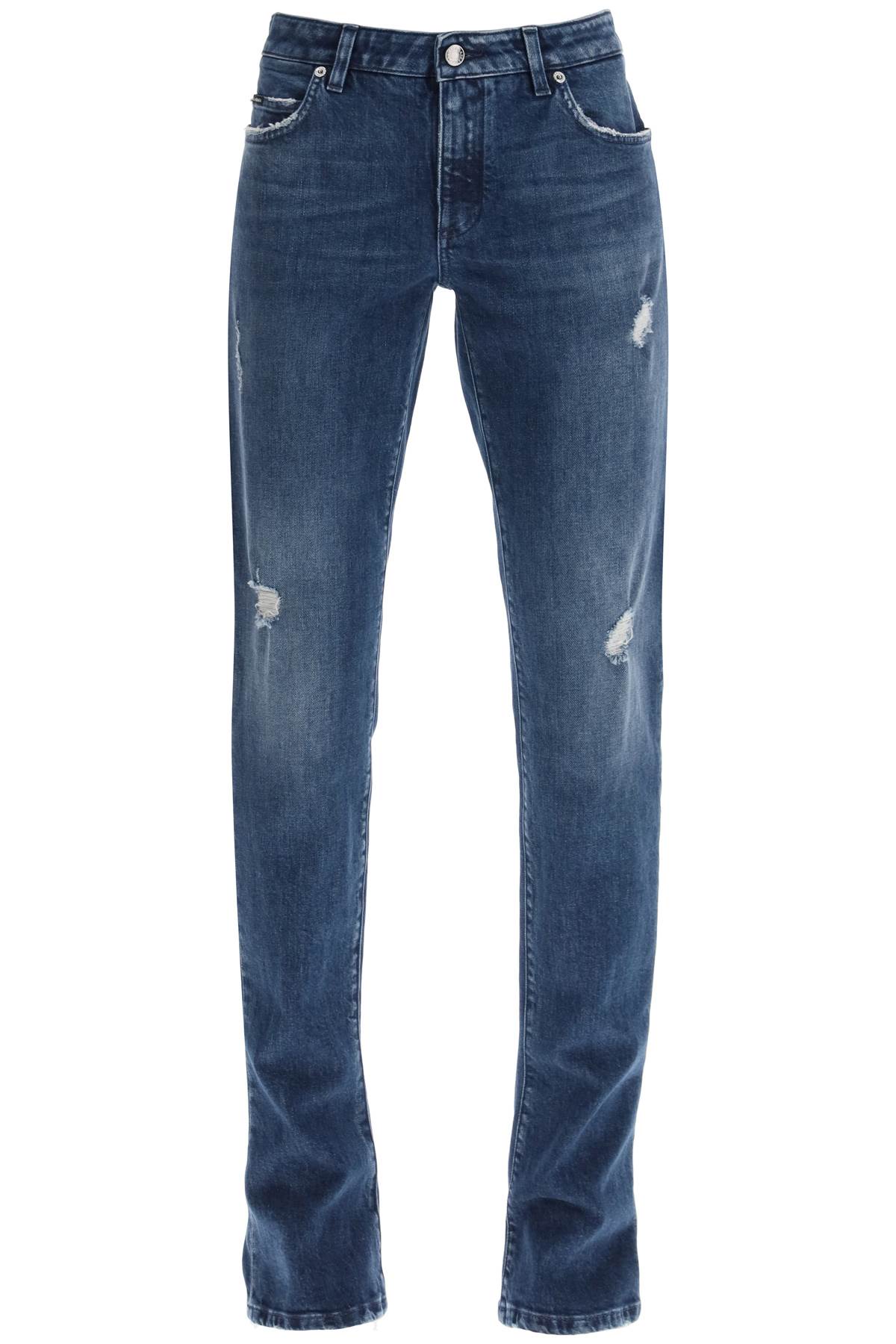 Shop Dolce & Gabbana Low Rise Trumpet Jeans In Variante Abbinata (blue)