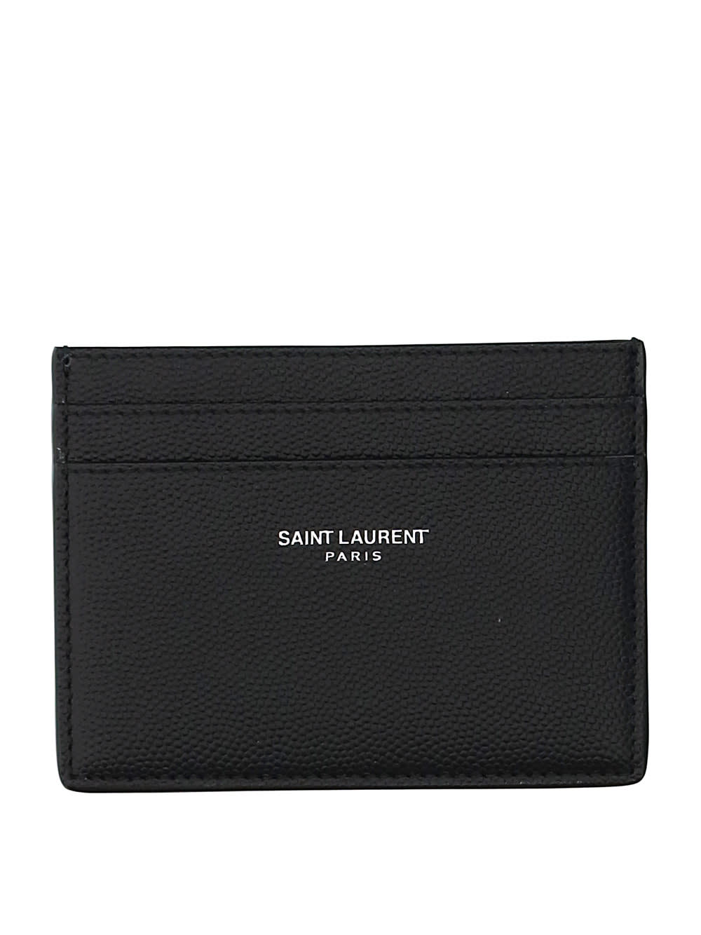 Shop Saint Laurent Credit Card Holder In Black