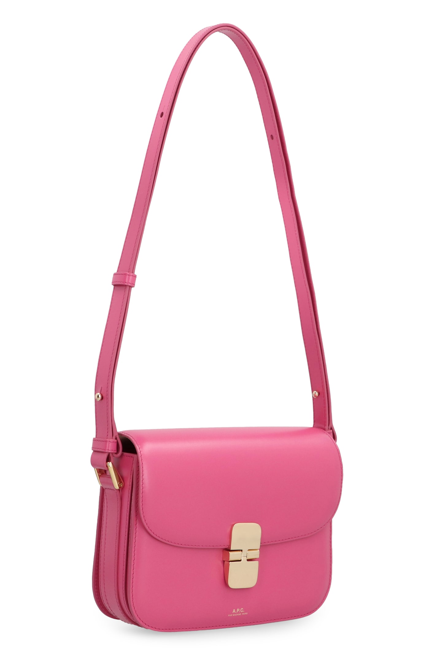 Shop Apc Grace Leather Crossbody Bag In Pink