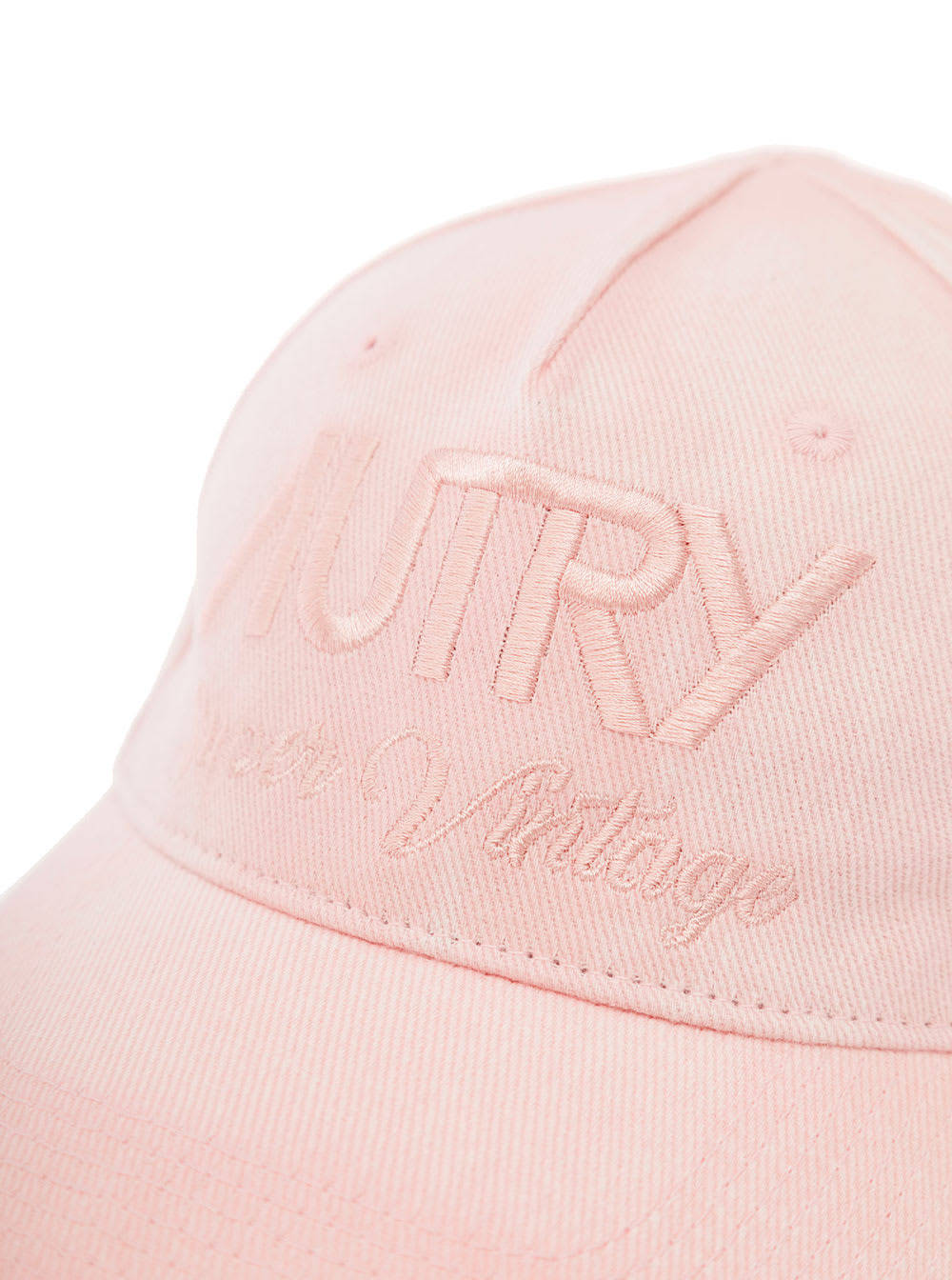 Shop Autry Pink Baseball Cap With Tonal Logo Embroidery In Cotton Woman