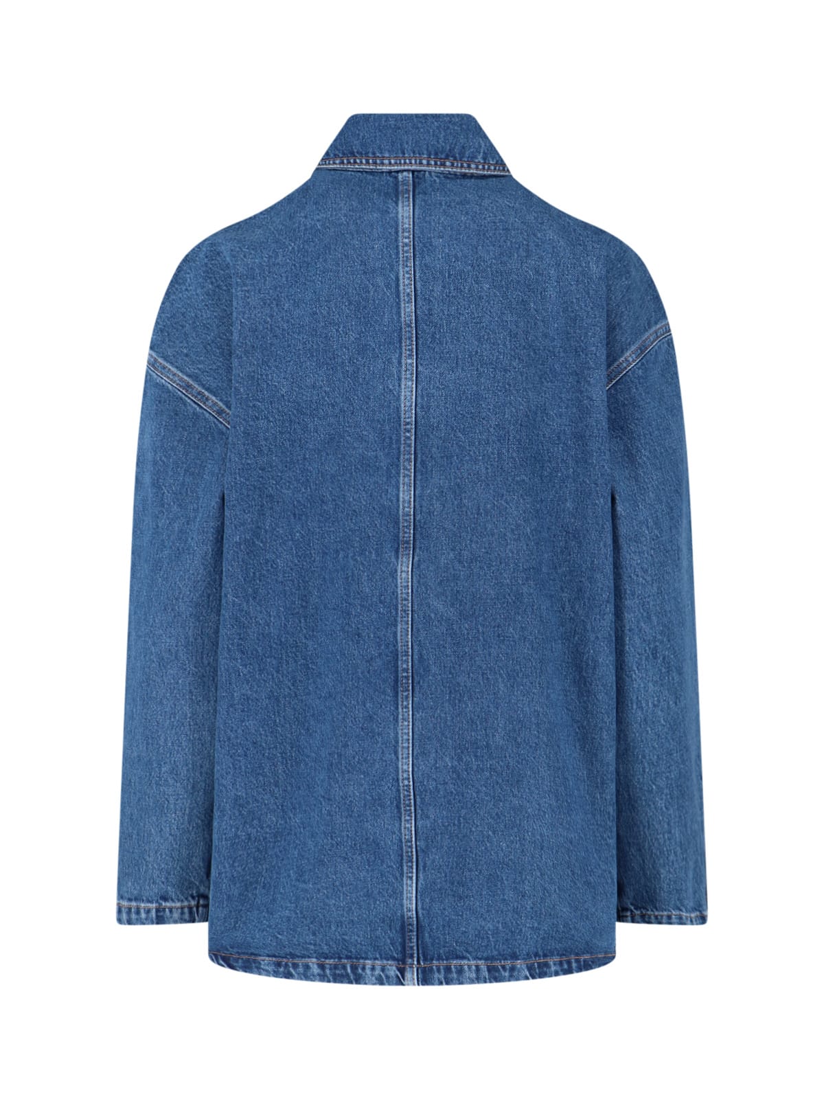 Anine Bing Womens Clean Indigo Denim Luca Relaxed-fit Denim Jacket In Blue