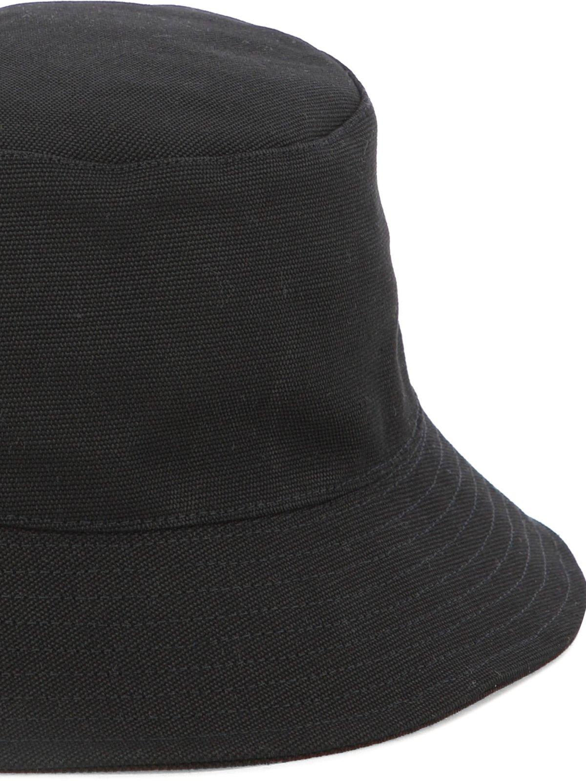 Shop Apc Logo-embroidered Wide Brim Bucket Hat In Lzz Black