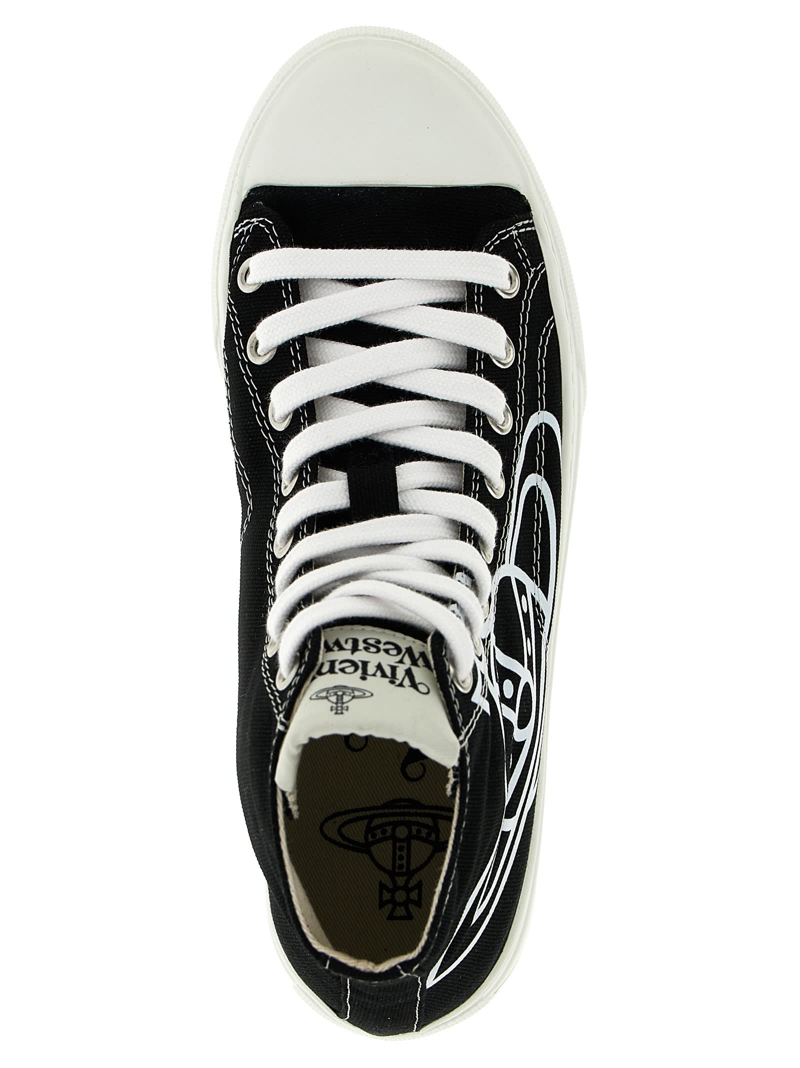 Vivienne Westwood High-top Sneakers With Graphic Emblem And Textured Sole In Multi