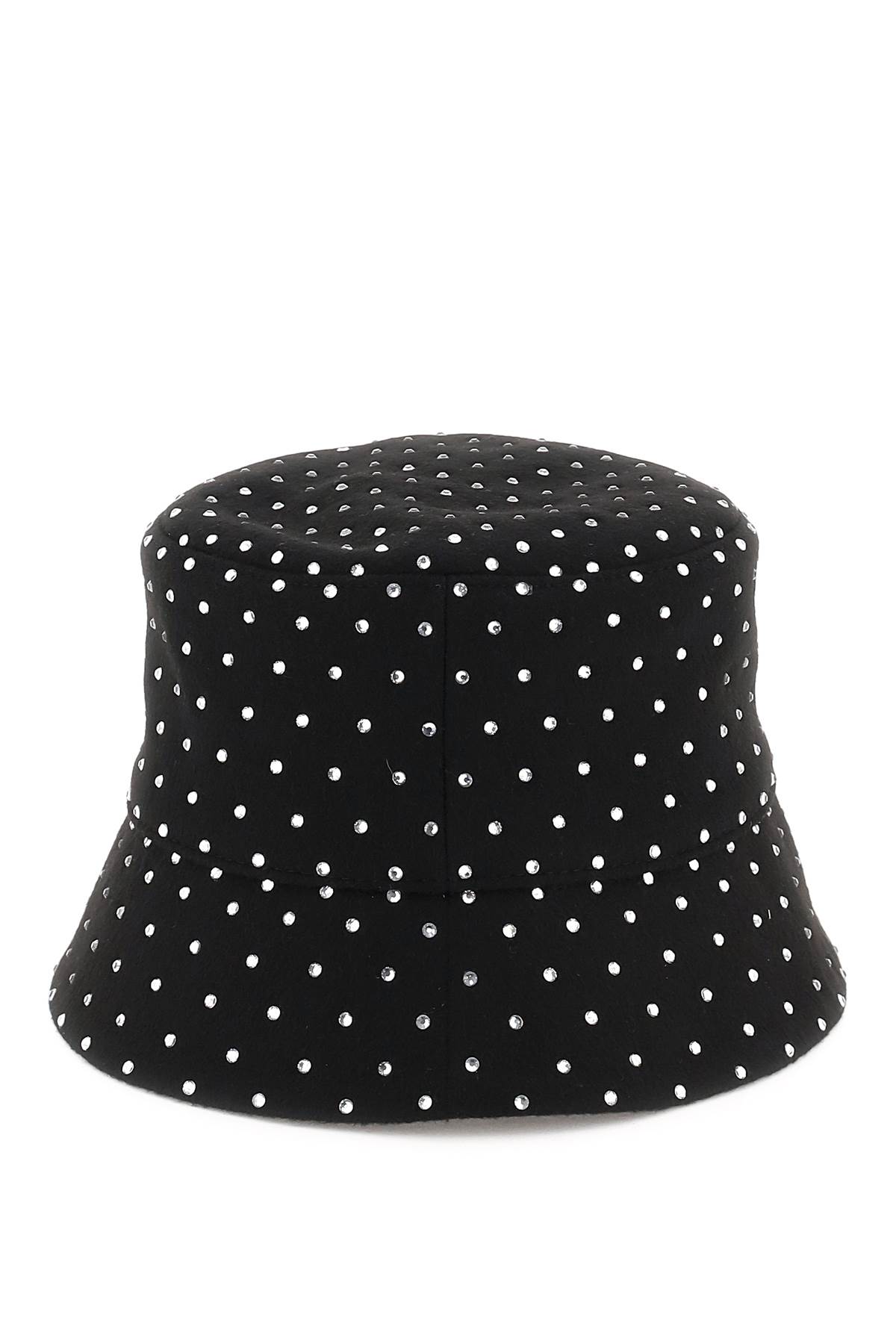 Shop Ruslan Baginskiy Bucket Hat With Rhinestones In Black (black)