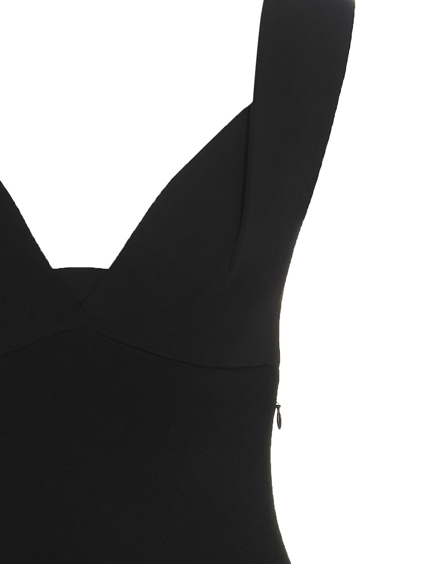 Roland Mouret Sweetheart Neckline Solid Color Maxi Dress In Black