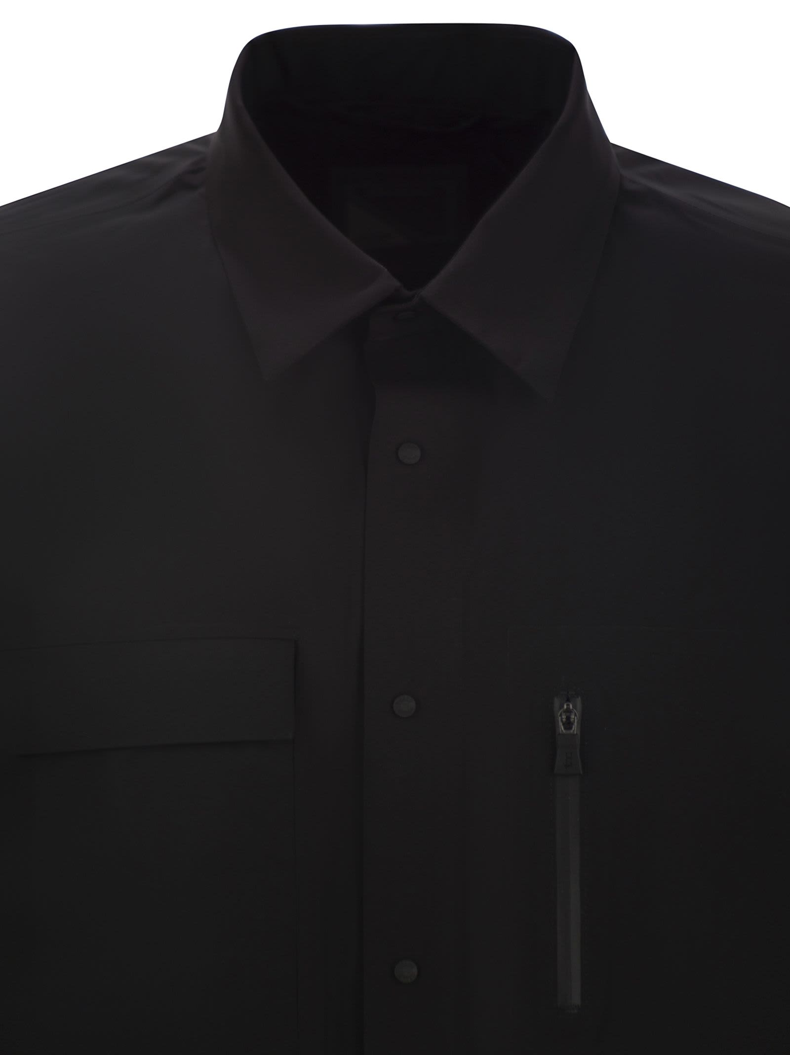 Herno Master Nylon Shirt-cut Jacket In Black