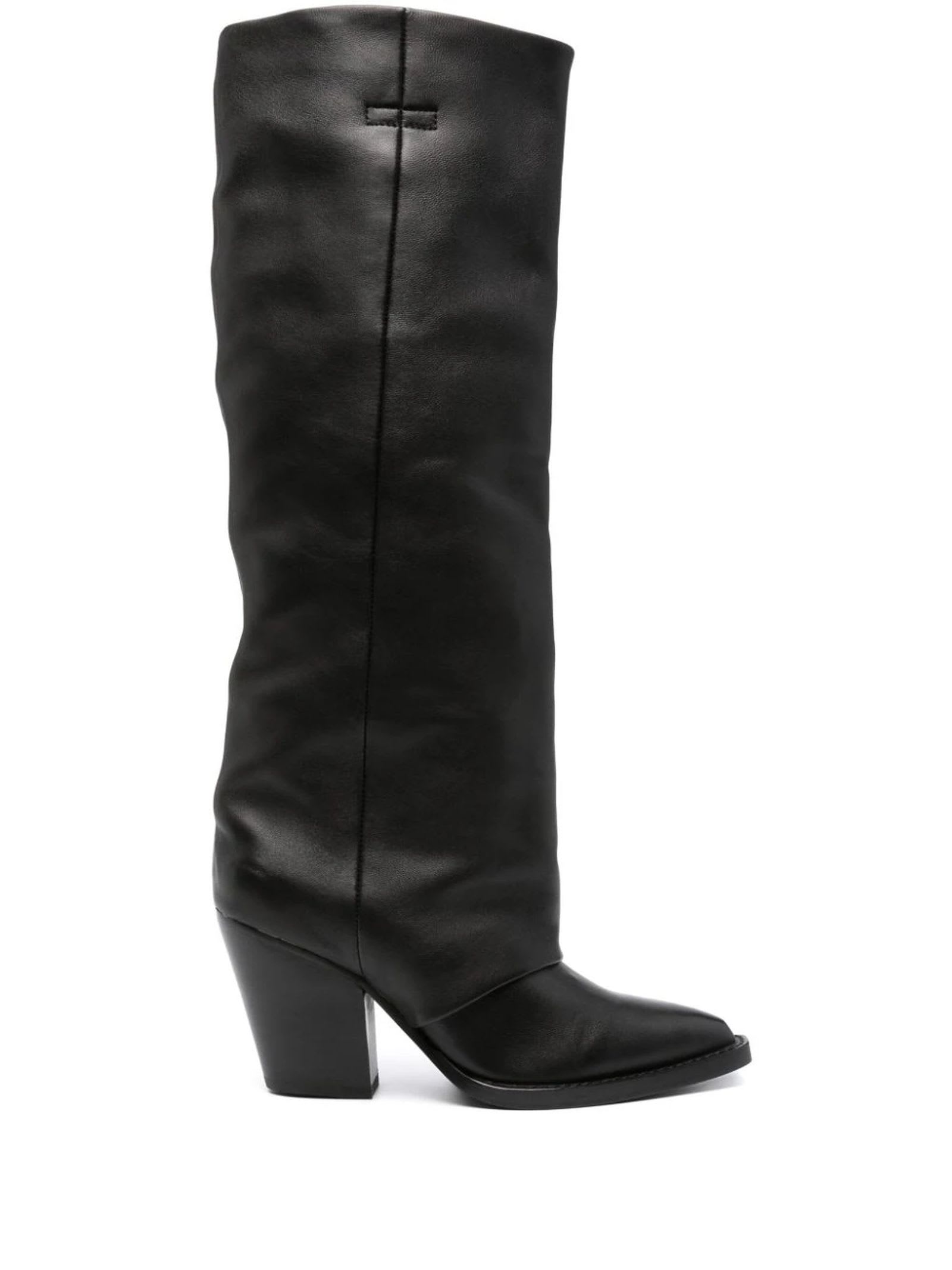 Black Eden Calf Leather Boots