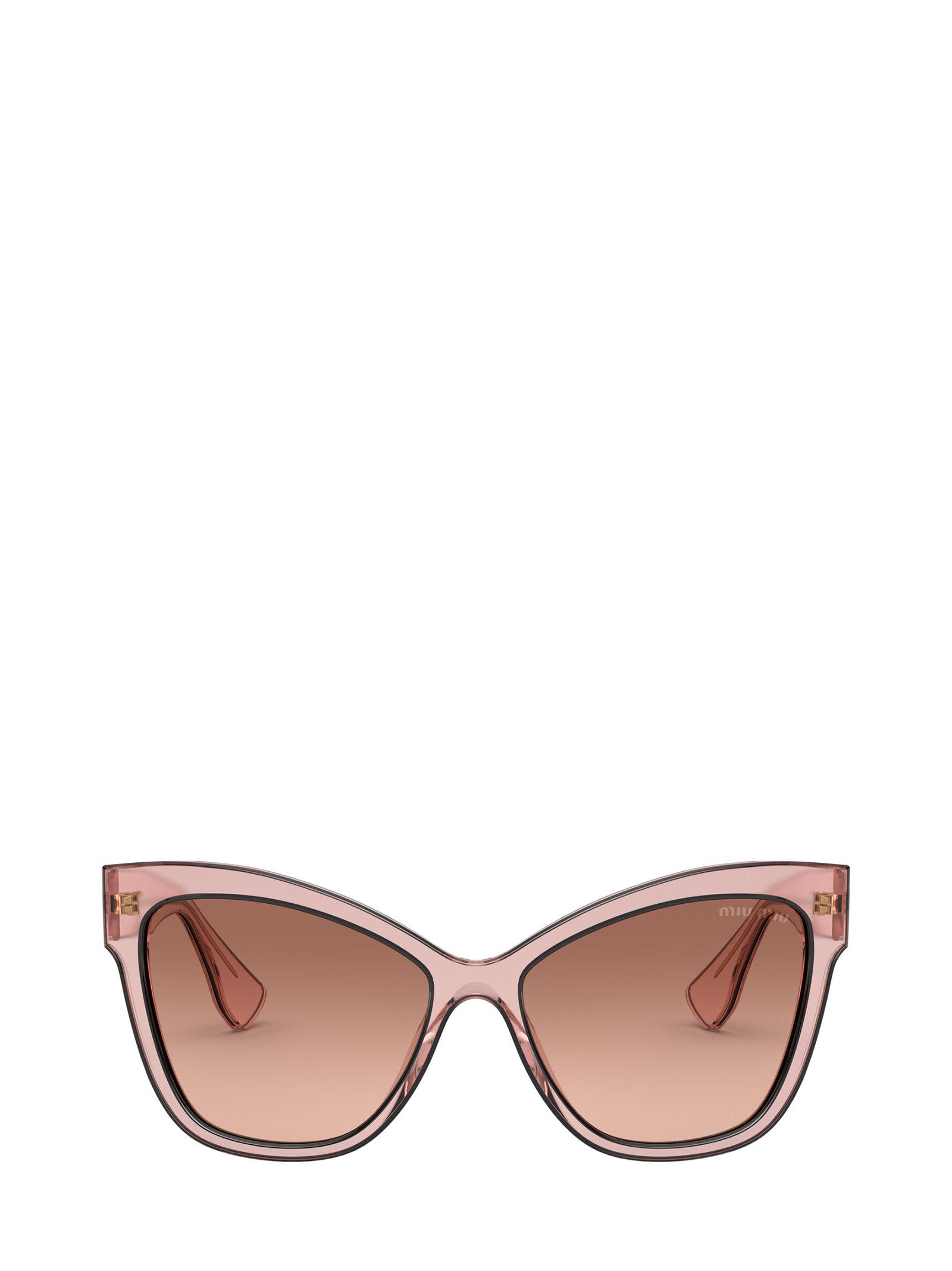 Miu Miu Miu Miu Mu 08vs Pink Transparent Sunglasses