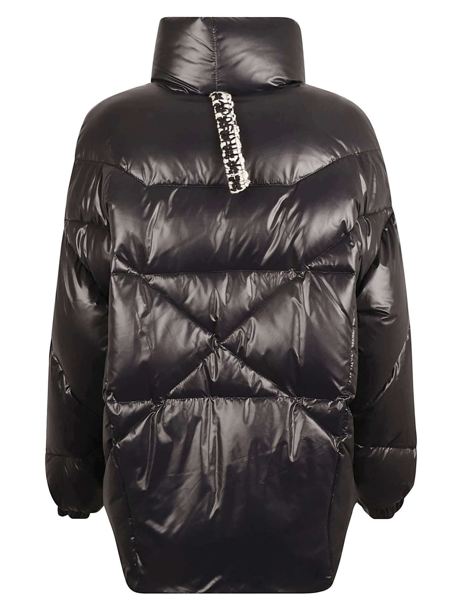 Shop Khrisjoy Moon Shiny Puffer Jacket In Black