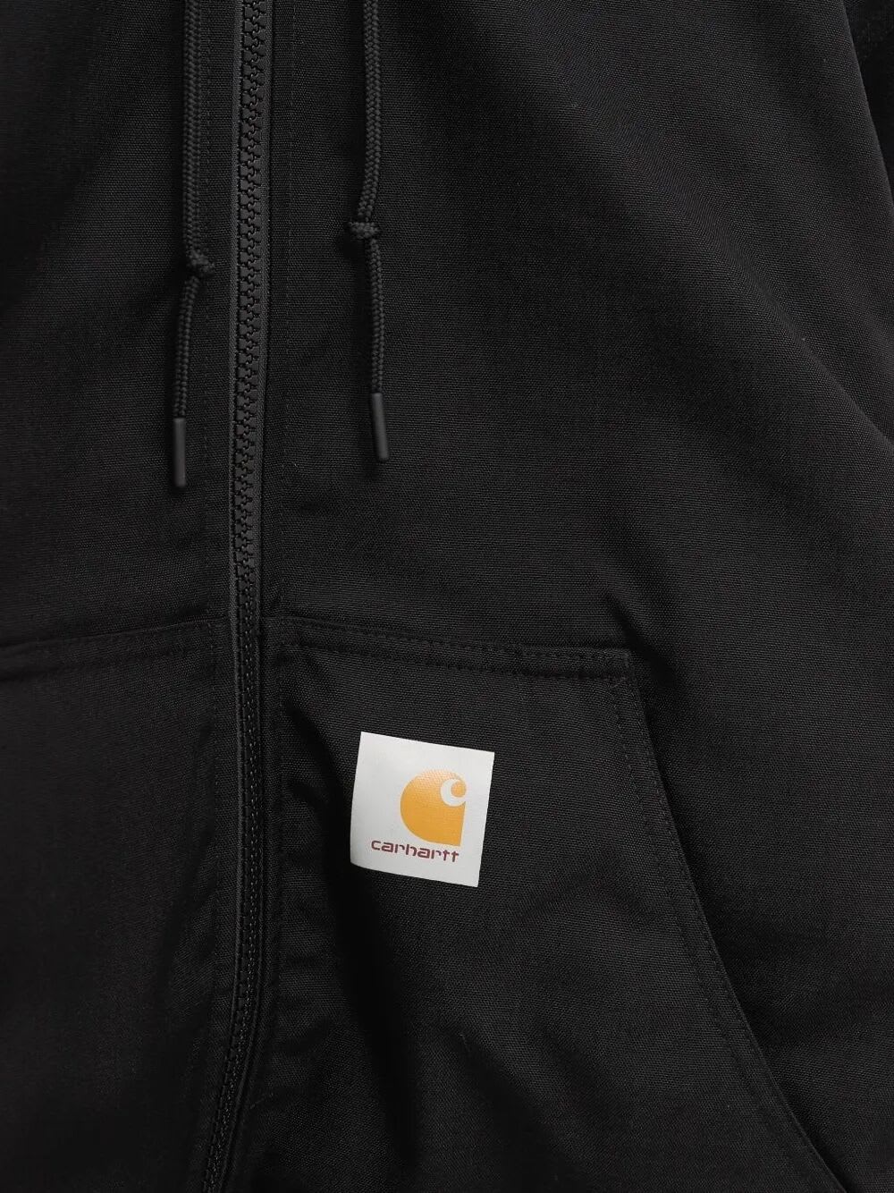 Carhartt Functional Organic Cotton Jacket With Structured Silhouette In Black