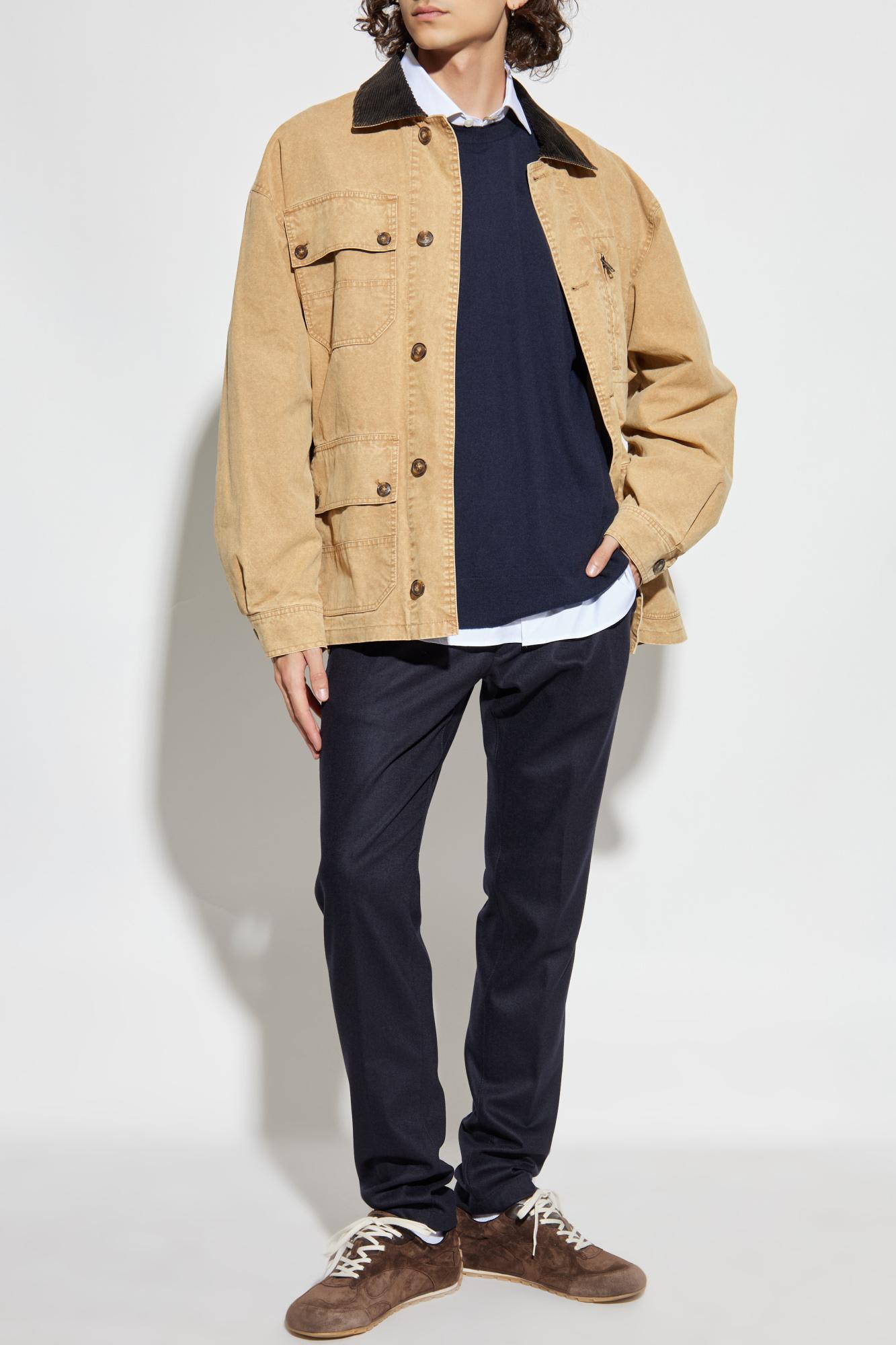 Eleventy Wool Pleated Trousers In Black