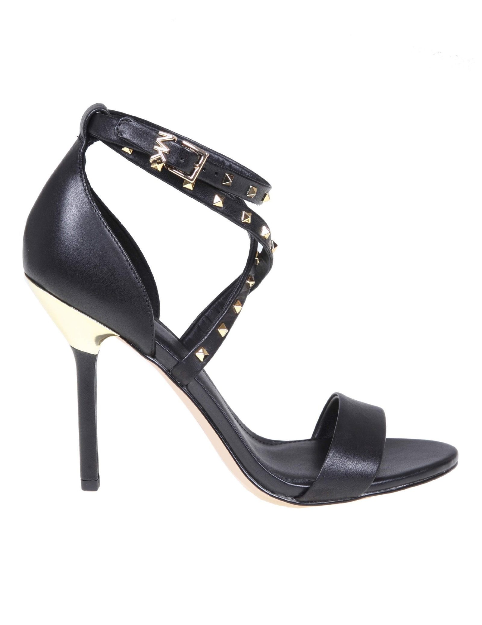Michael Kors Astrid Leather Sandal With Applied Studs