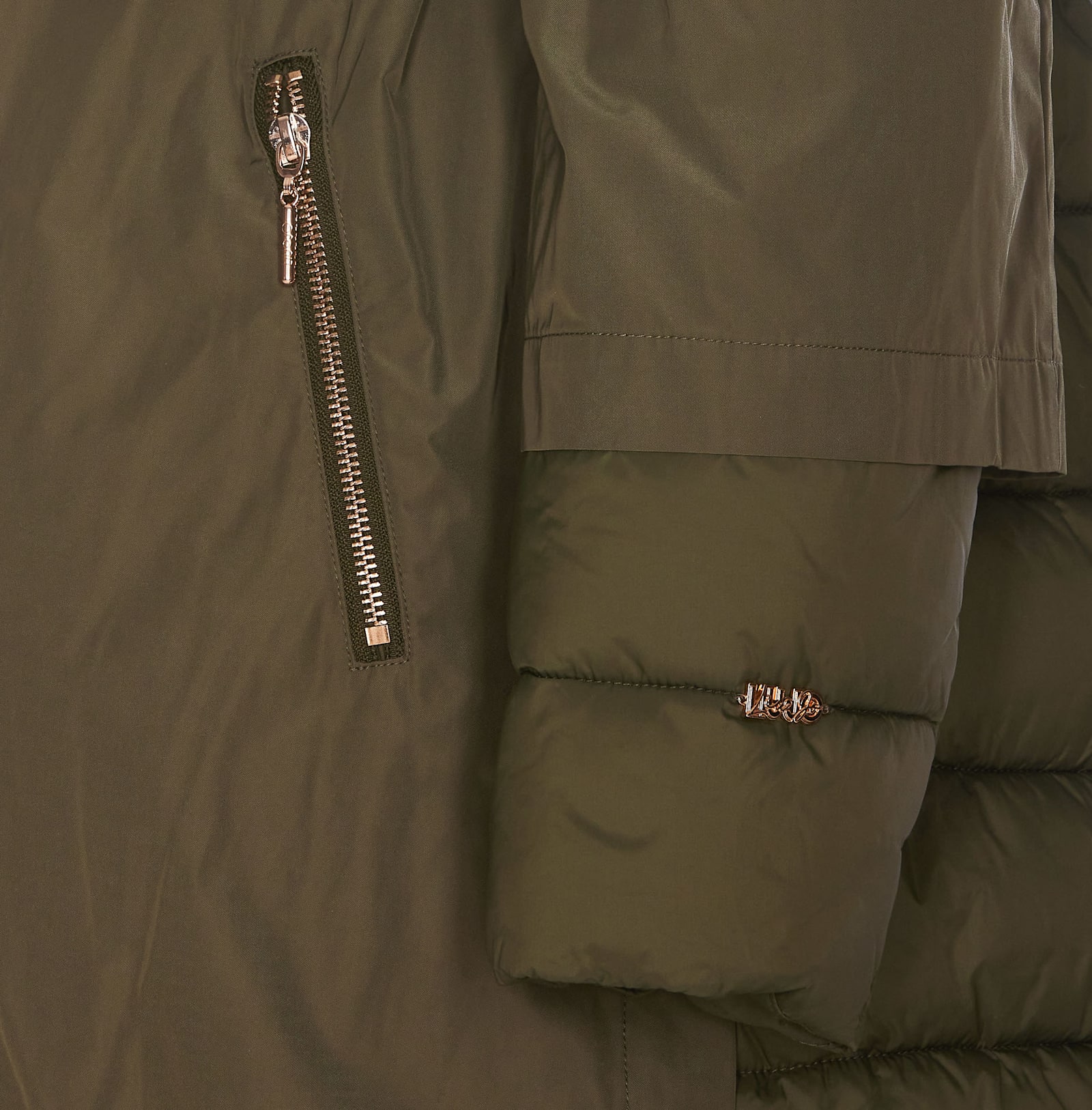 Shop Liu •jo Down Jacket In Green