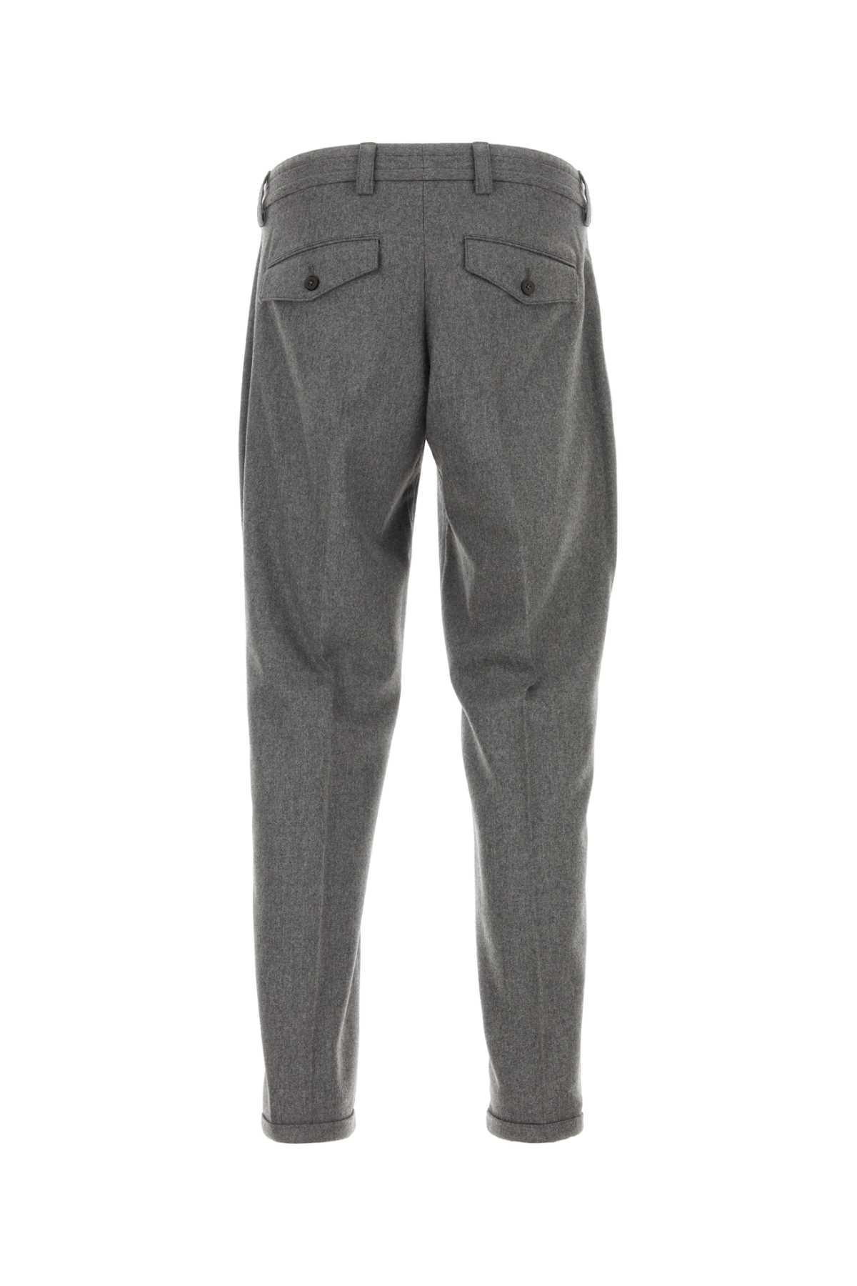 Shop Pt Torino Dark Grey Stretch Wool Pant In Grigio