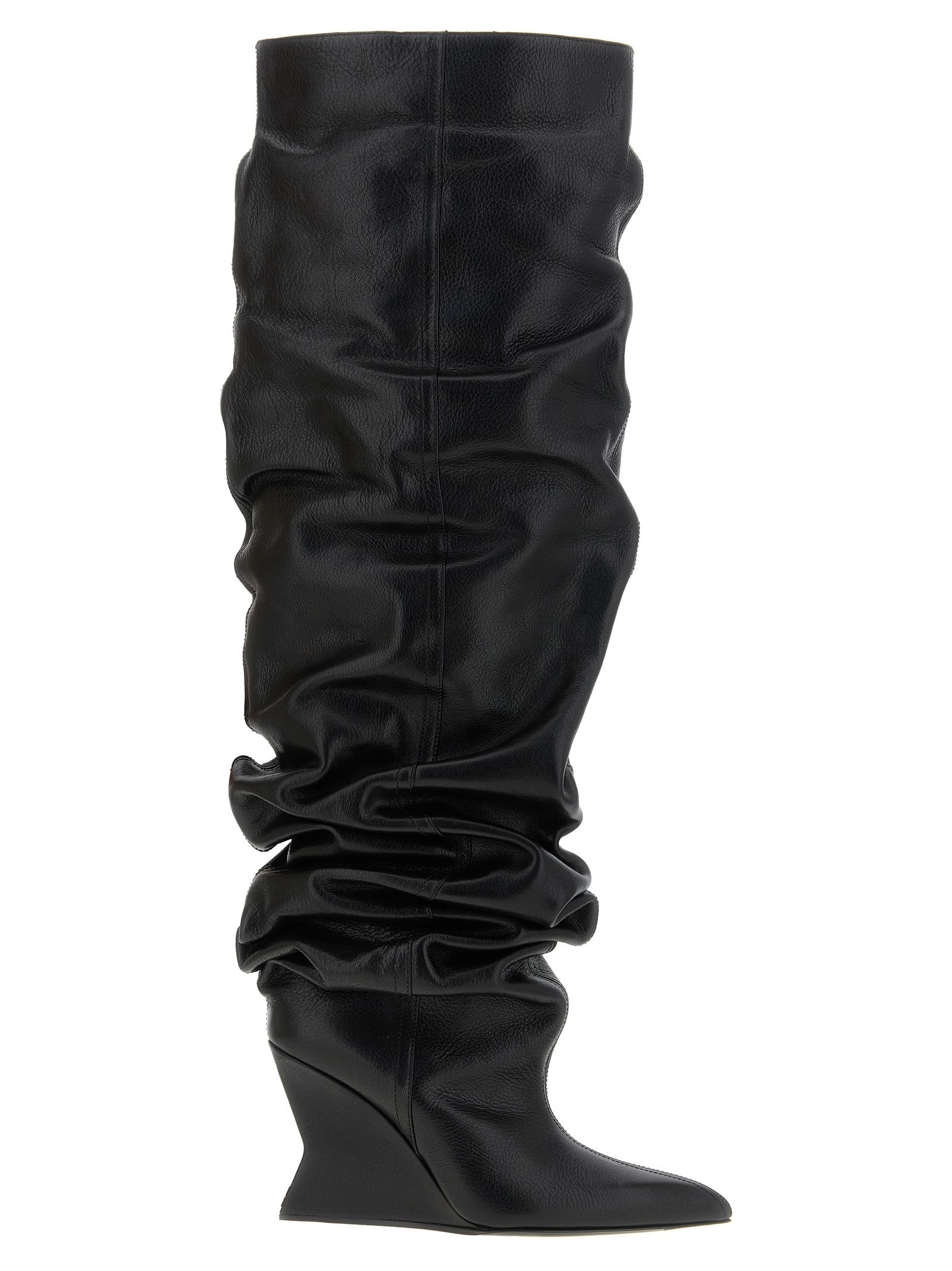 Balmain Cuissardes Leather In Black