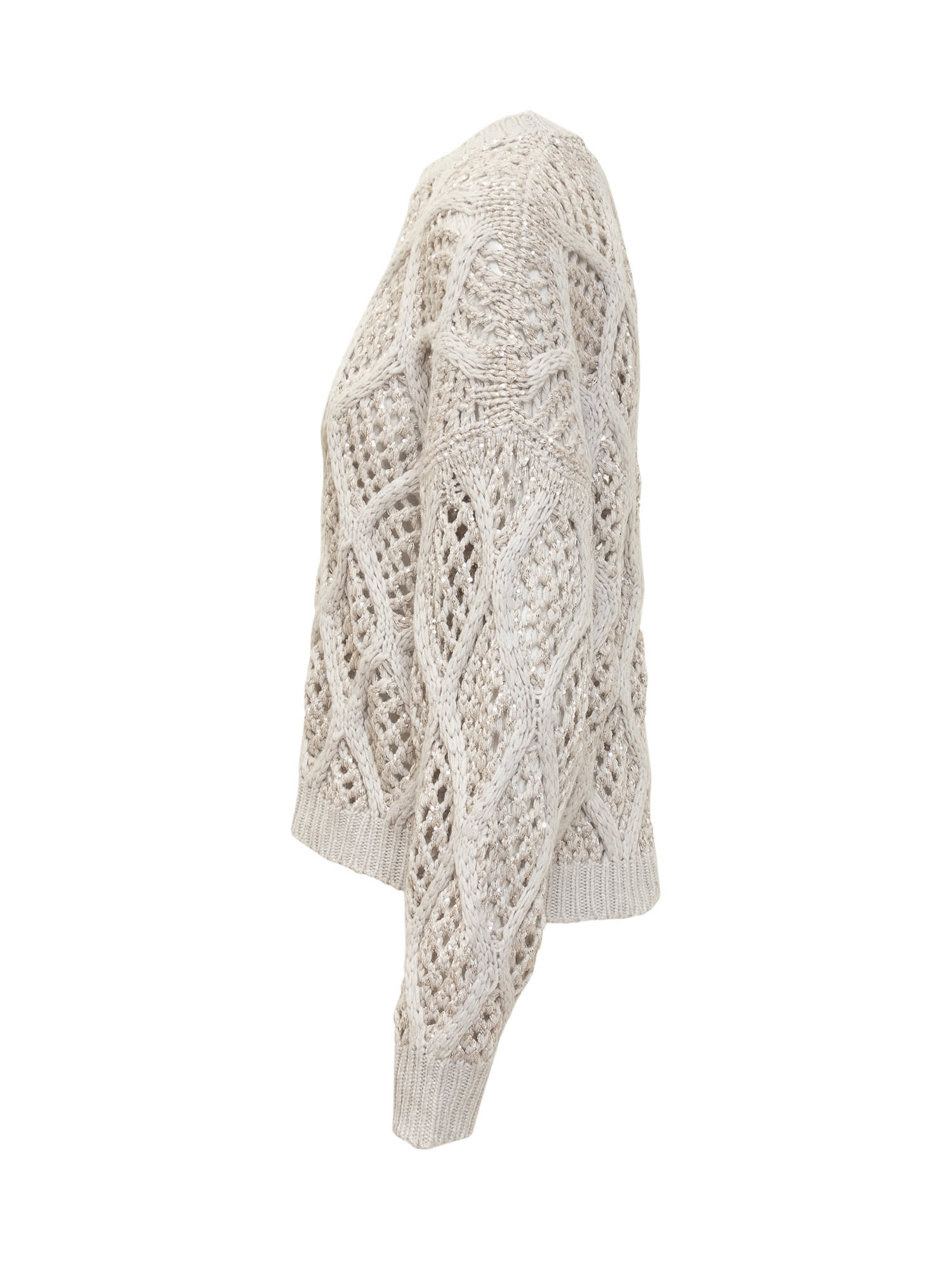 Shop Brunello Cucinelli Crew Neck Sweater In Madreperla