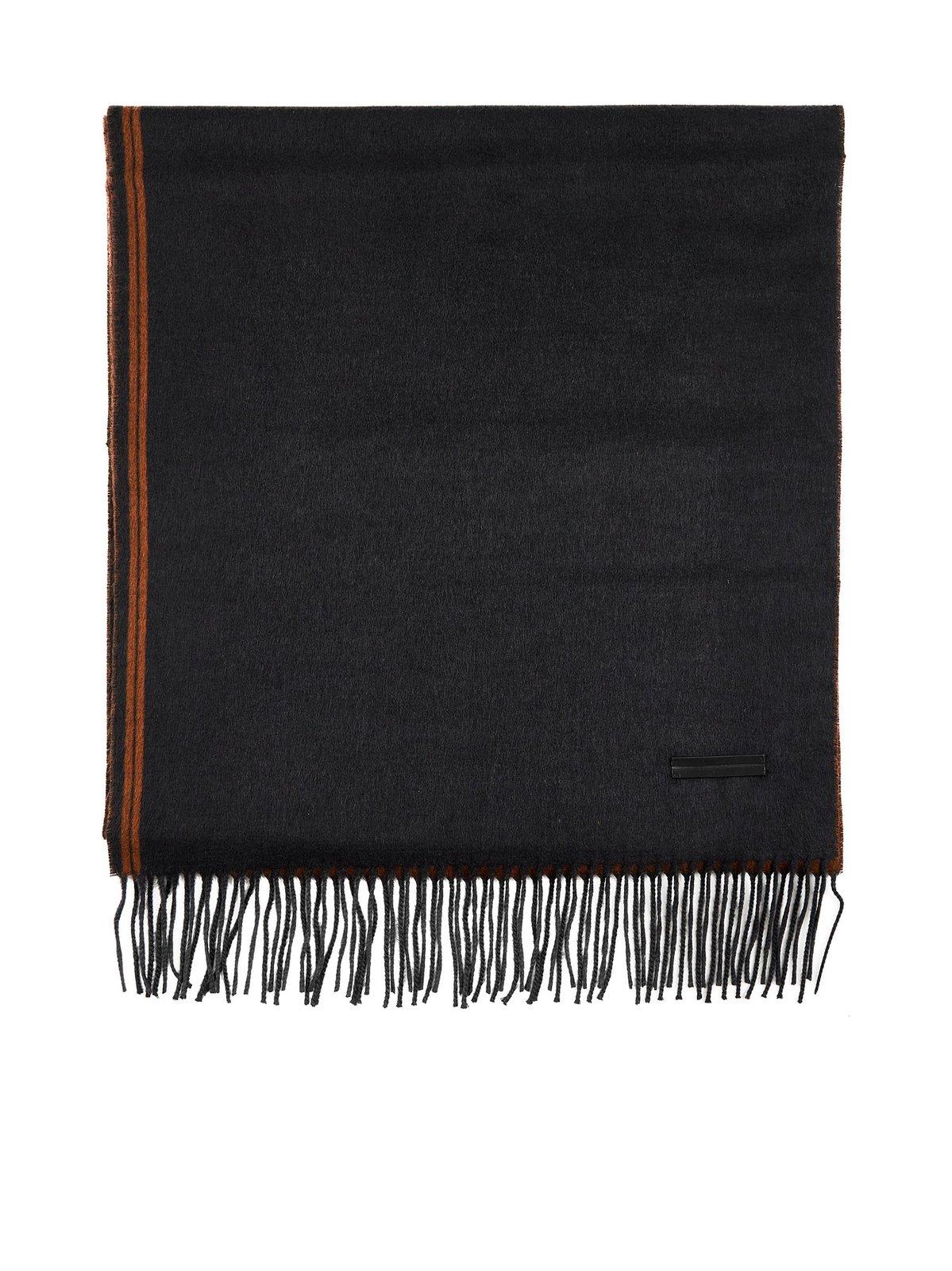 Two-toned Fringed Edge Scarf