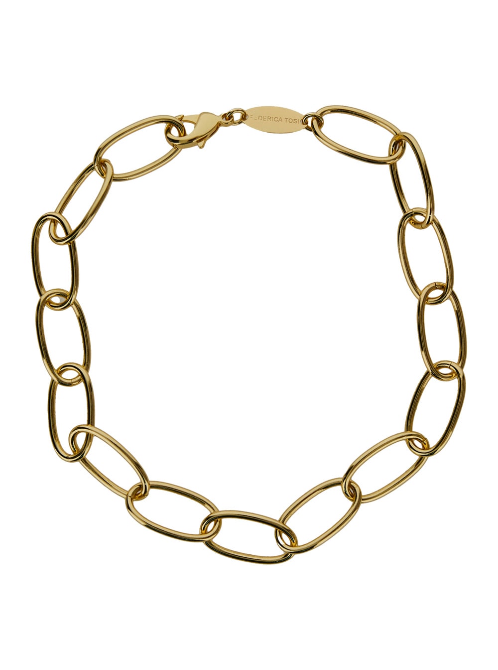 Chain Necklace In Golden Brass Woman