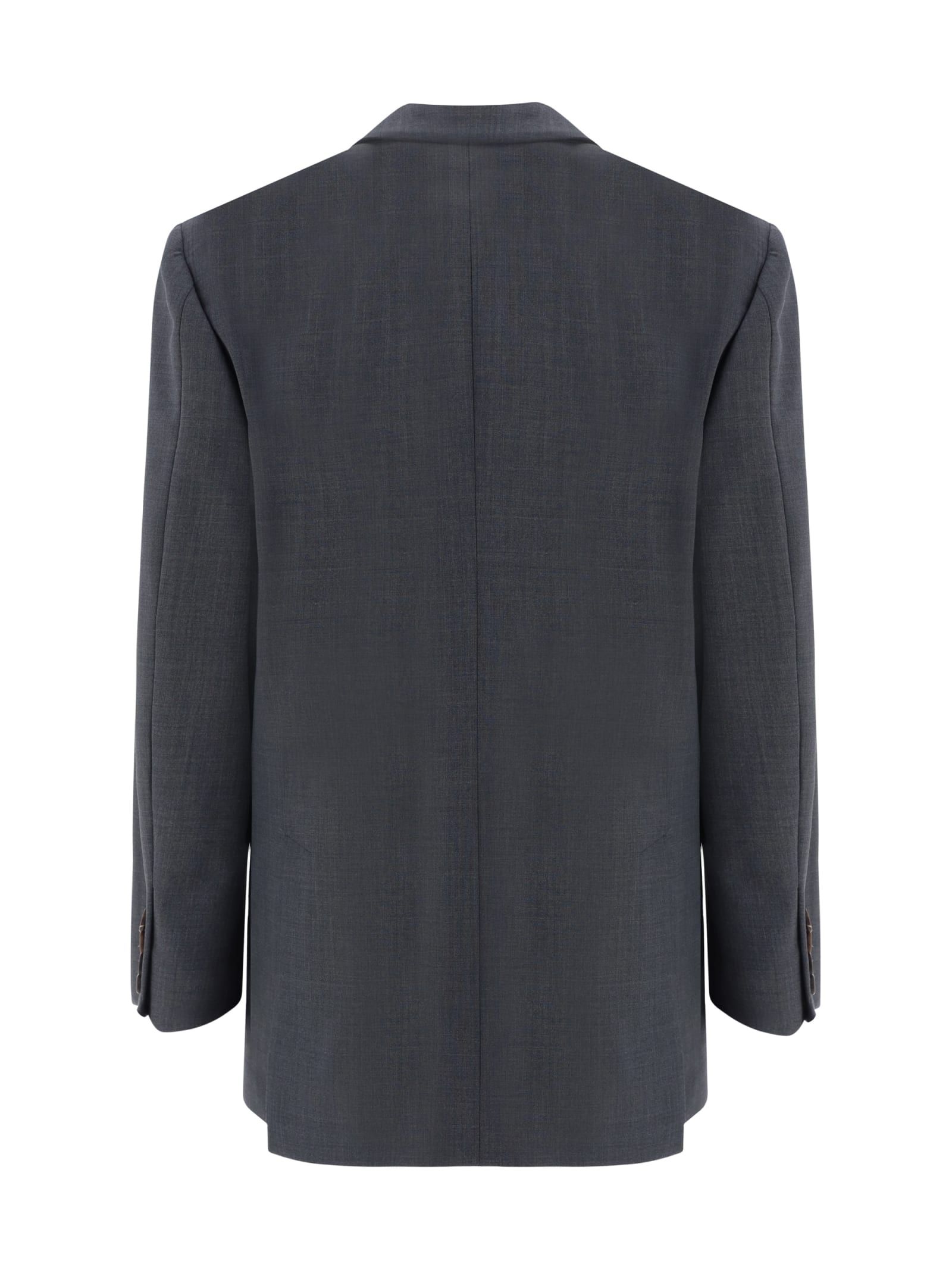 Shop Brunello Cucinelli Blazer Jacket In Grey
