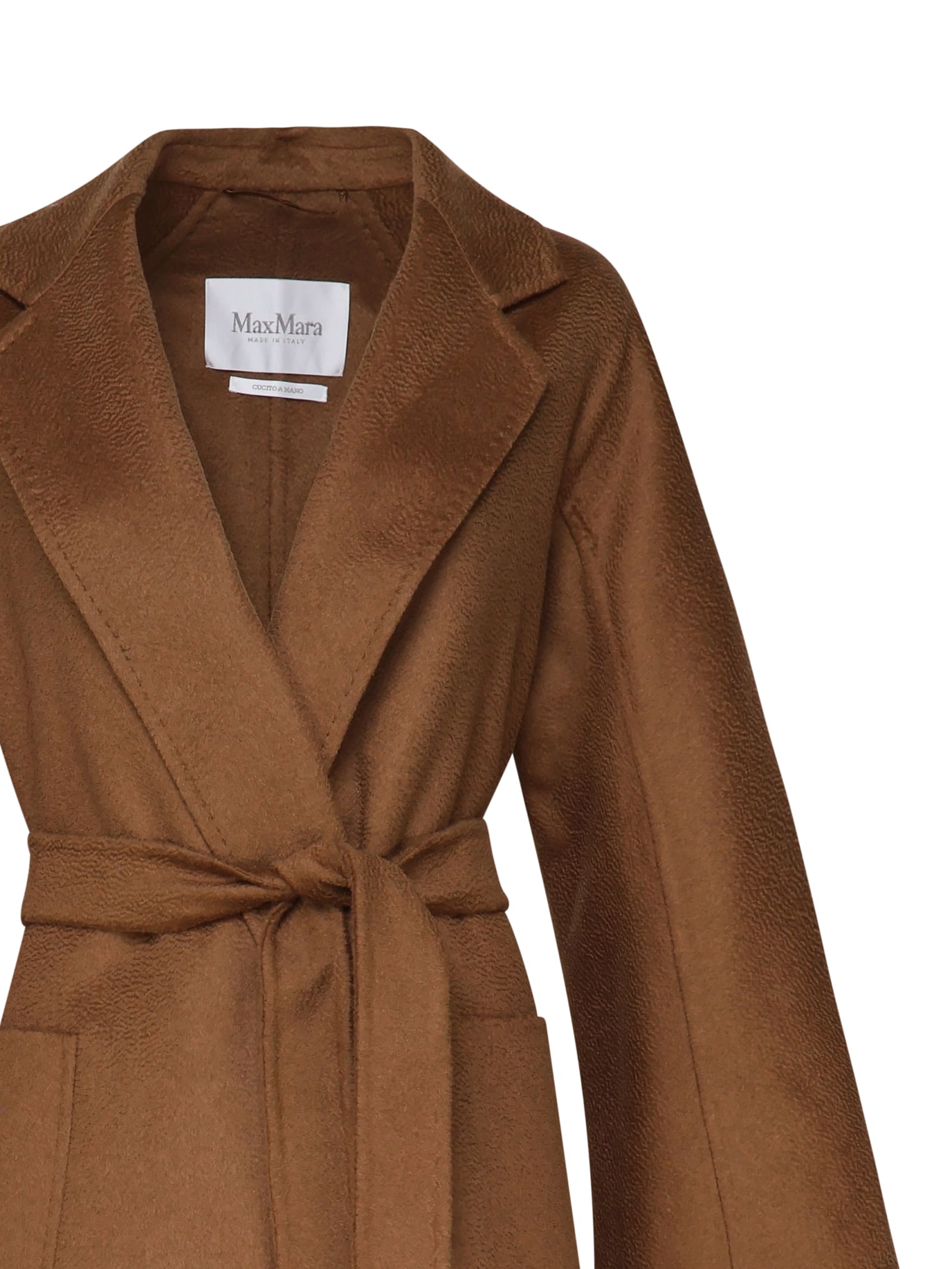 Shop Max Mara Ludlmilla Coat In Cashmere In Tobacco