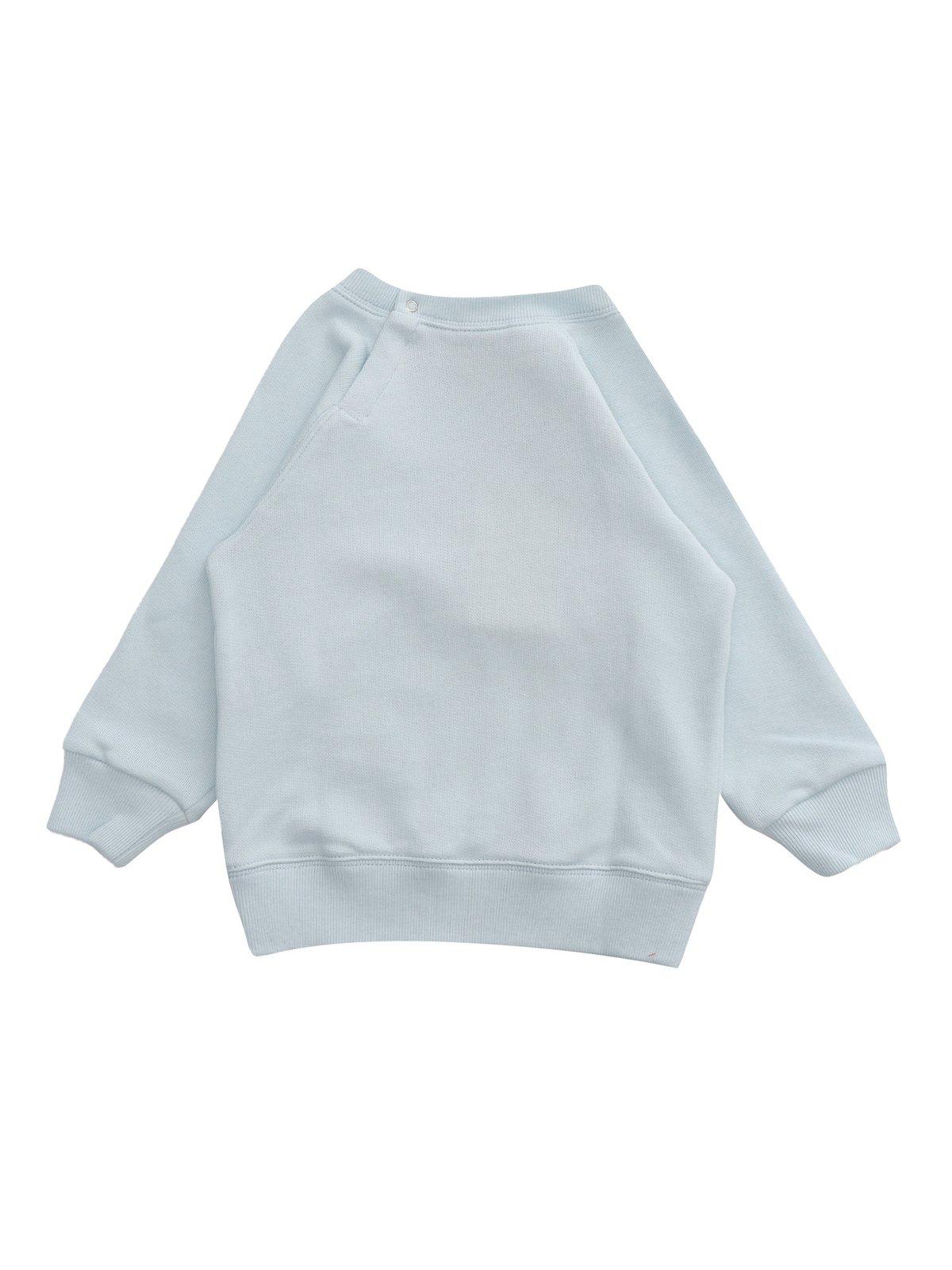 Gucci Kids' Baby Cotton Sweatshirt With Animal Print In Cielo Multicolor