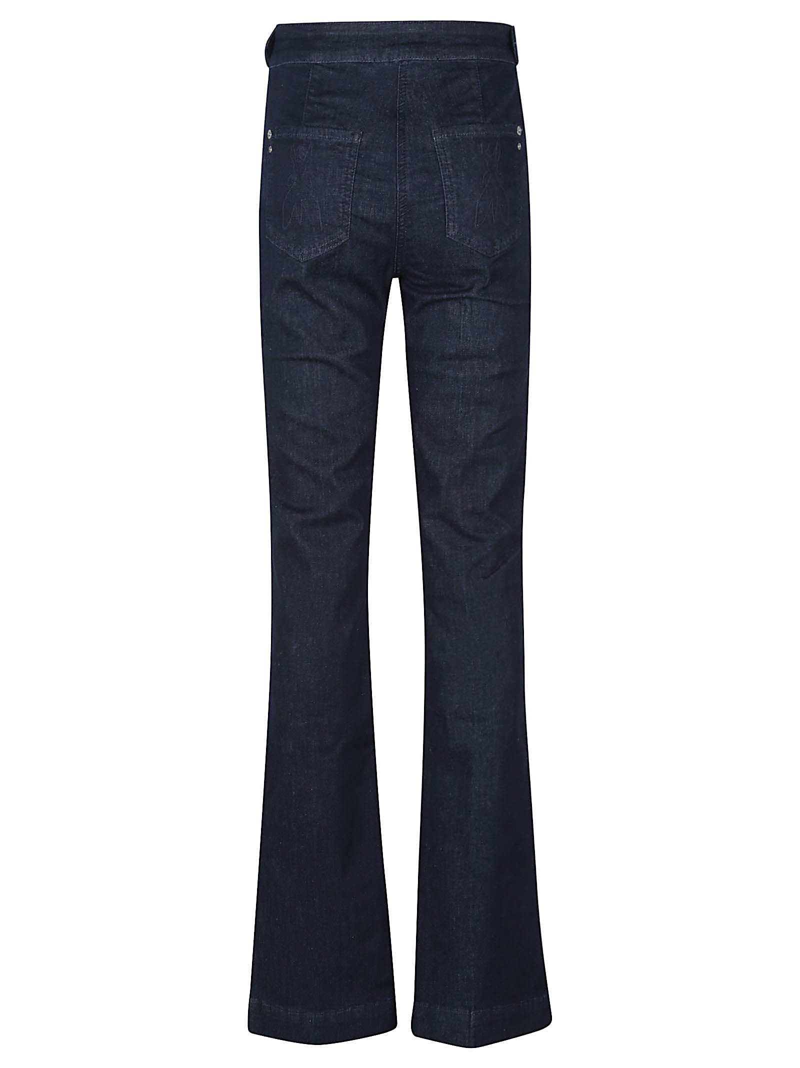 Patrizia Pepe Zip-fly Buckle-fastening Jeans In Blue