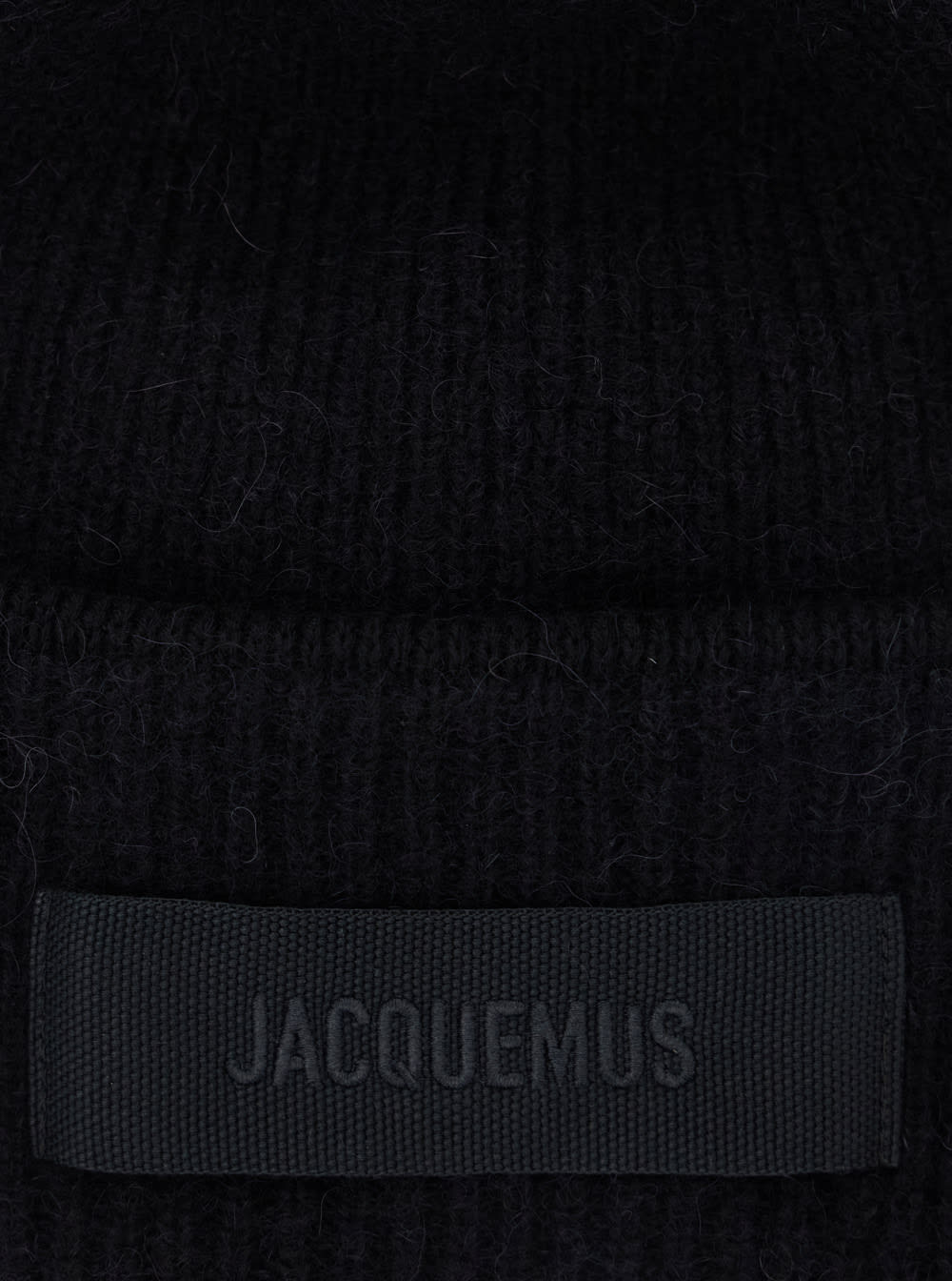 Jacquemus Men Black Round Crown Turn-up Brim Logo Patch To The Front In Black