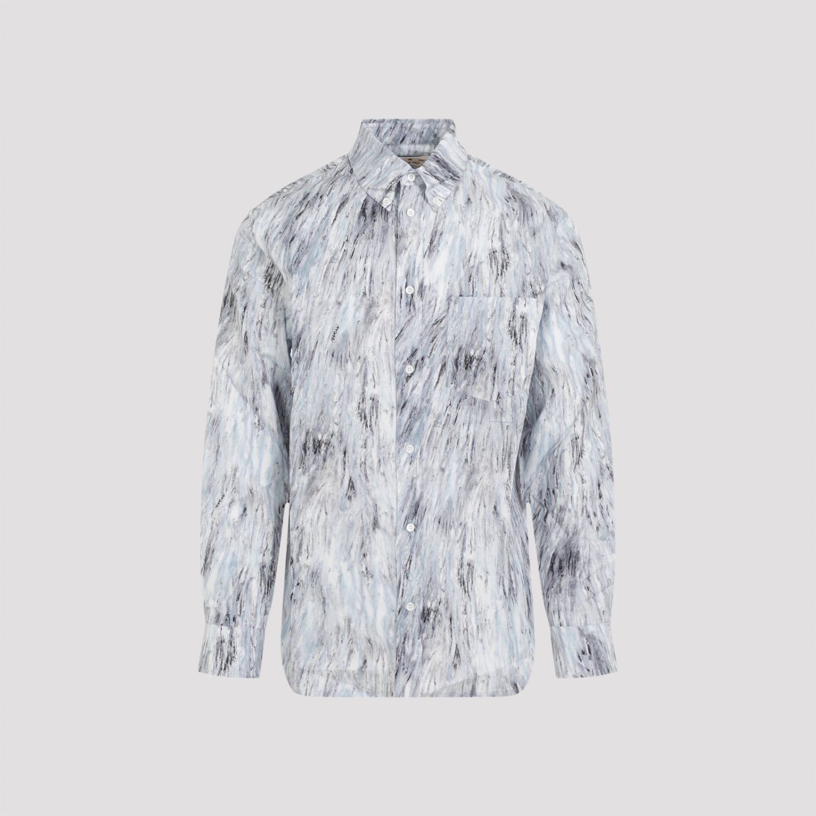 Shop Marni Cotton Shirt In Frost