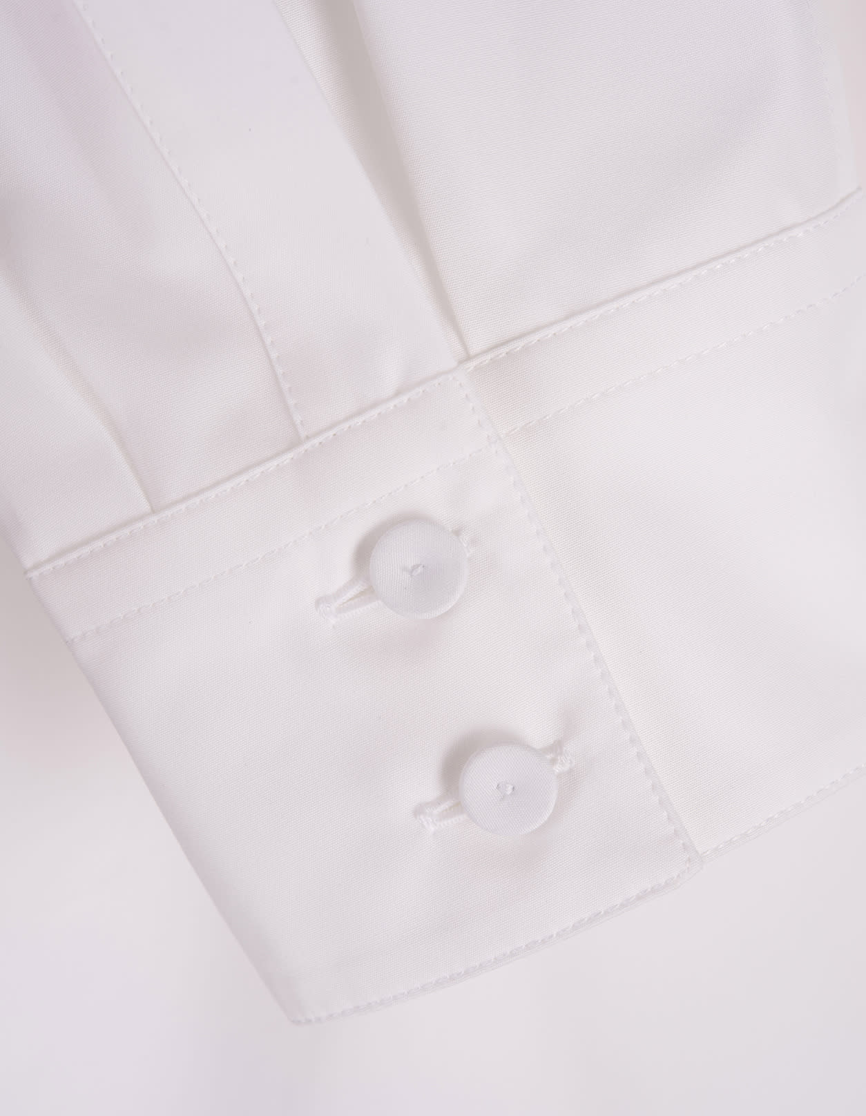 Shop Jil Sander White Poplin Cropped Shirt