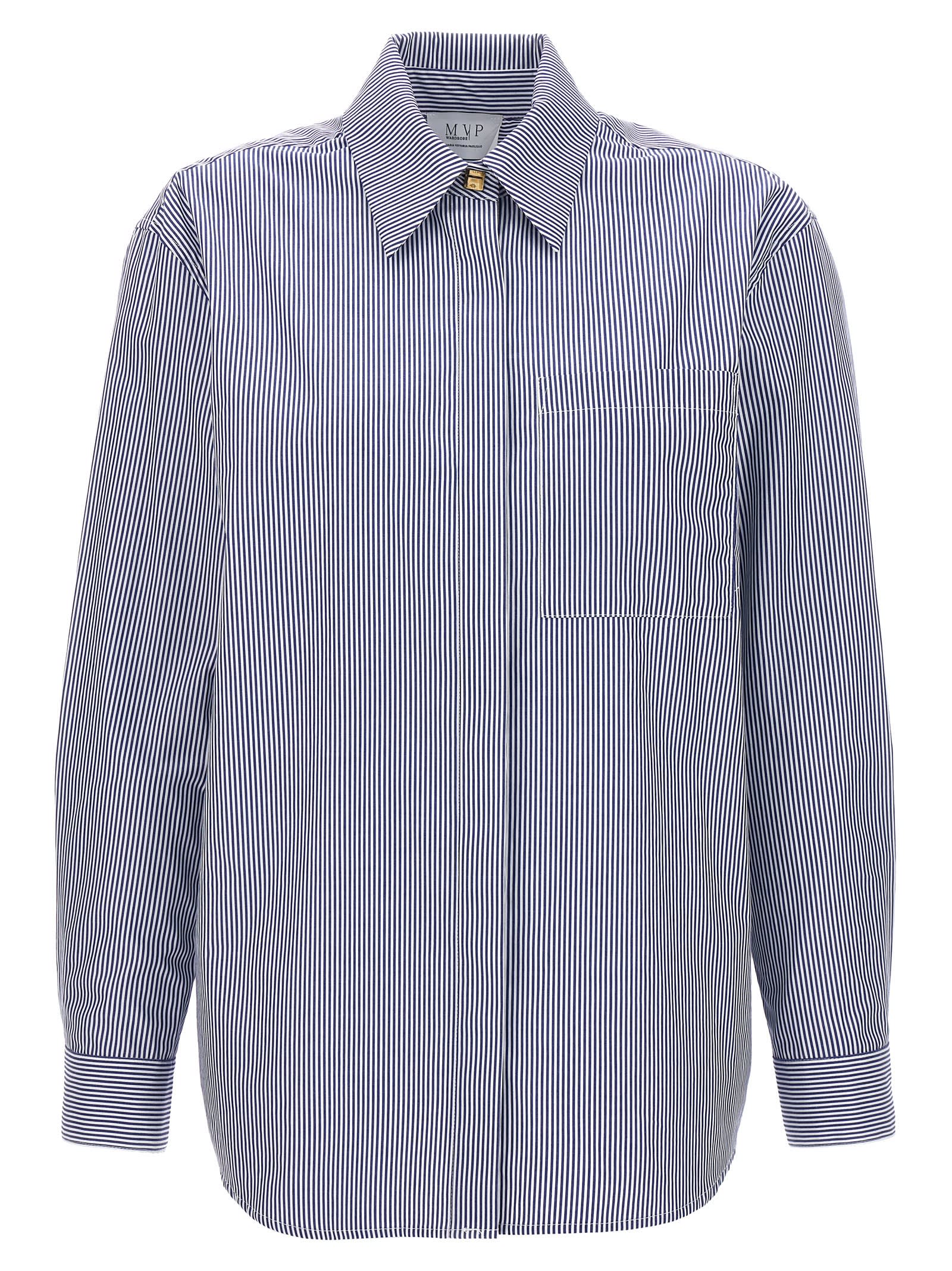 Shop Mvp Wardrobe Martini Shirt In Blue