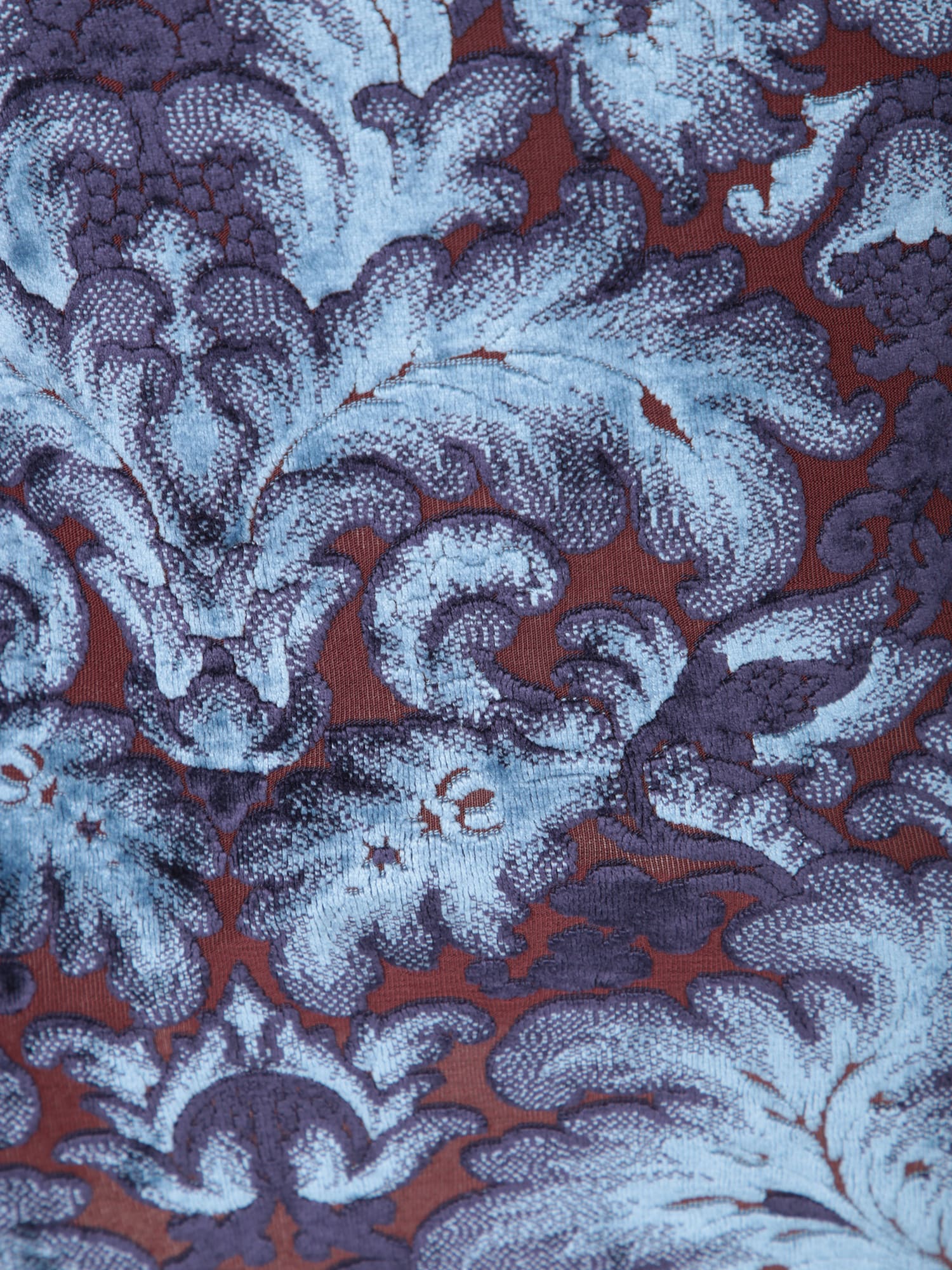 Etro Panne Crew Neck Long Sleeved Top In Blue