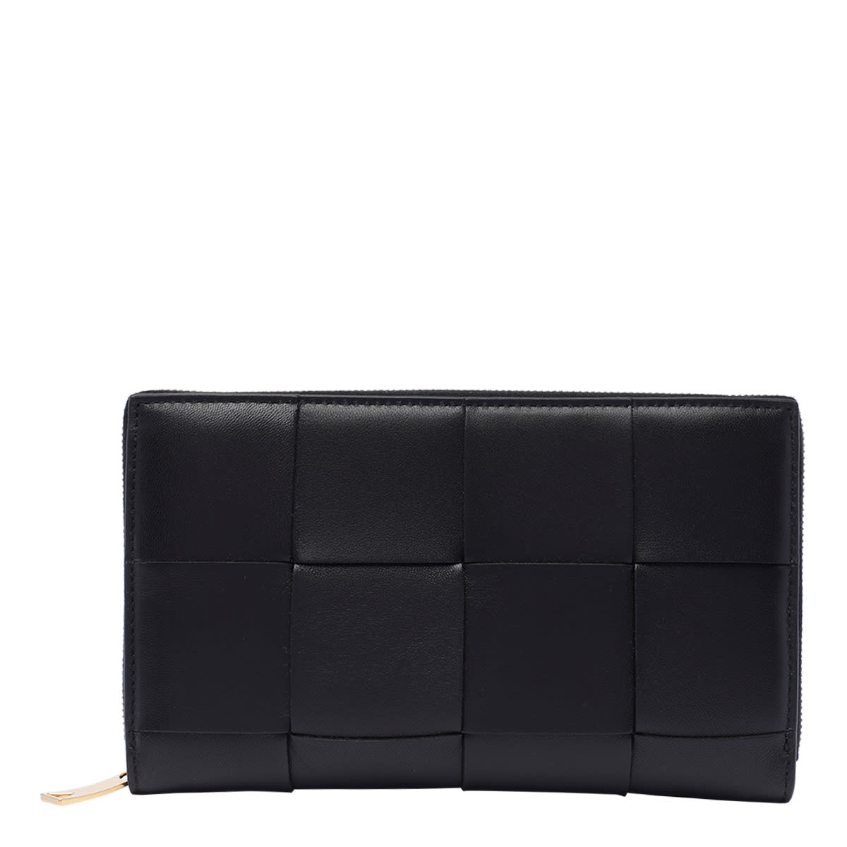 Shop Bottega Veneta Small Cassette Bi-fold Zip Wallet In Black