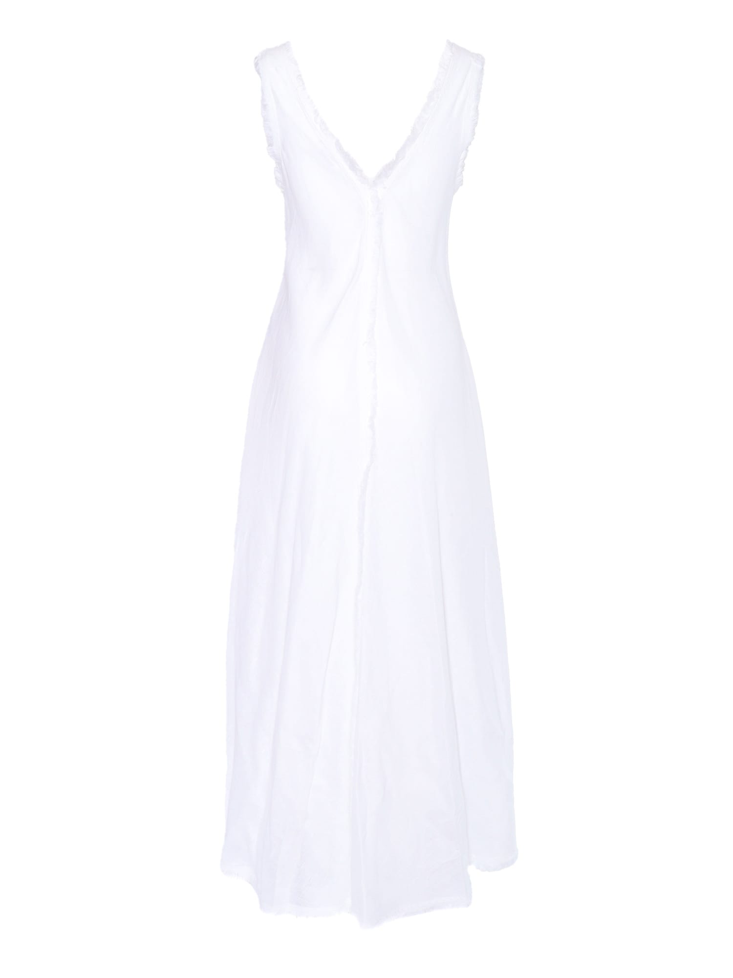 P.a.r.o.s.h Canyox V-neck Tied Maxi Dress In Cream