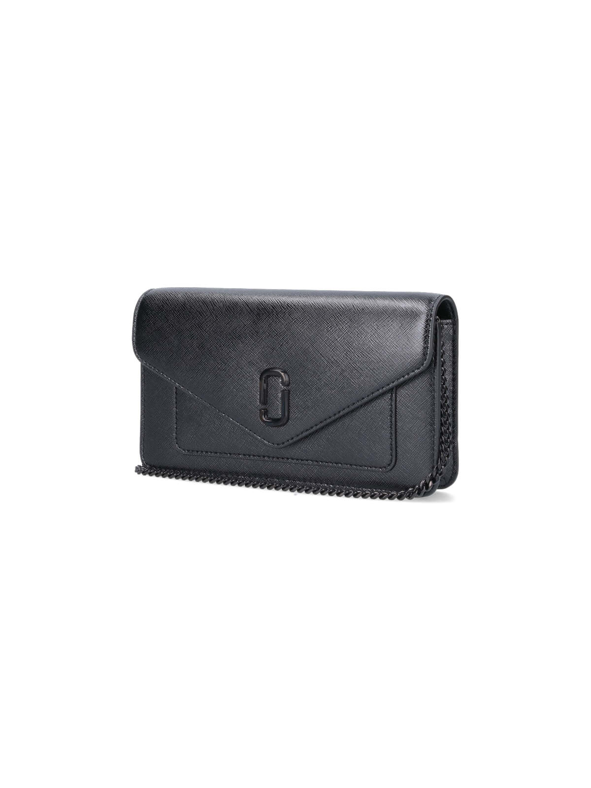 Shop Marc Jacobs The Longshot Shoulder Strap Wallet In Black