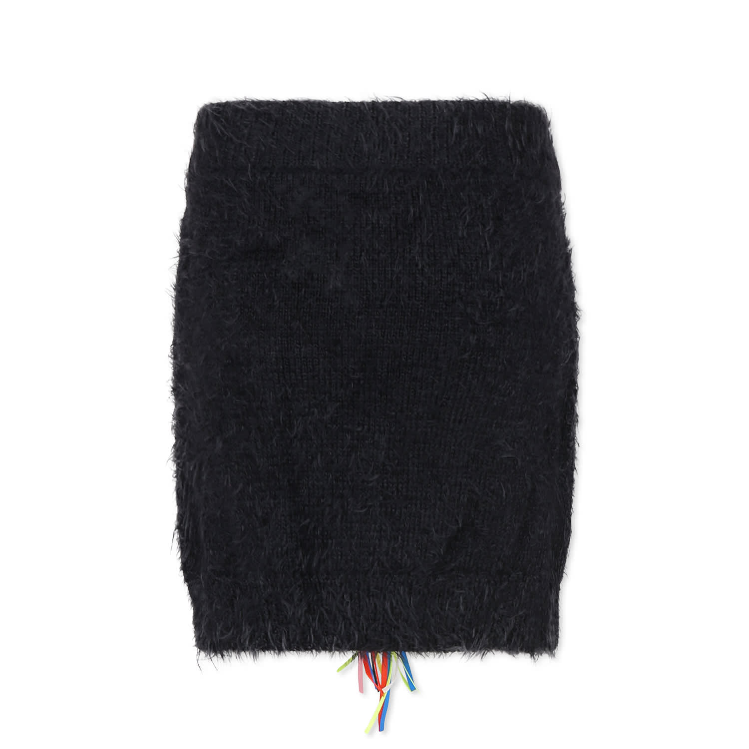 Shop Msgm Black Skirt For Girl With Logo