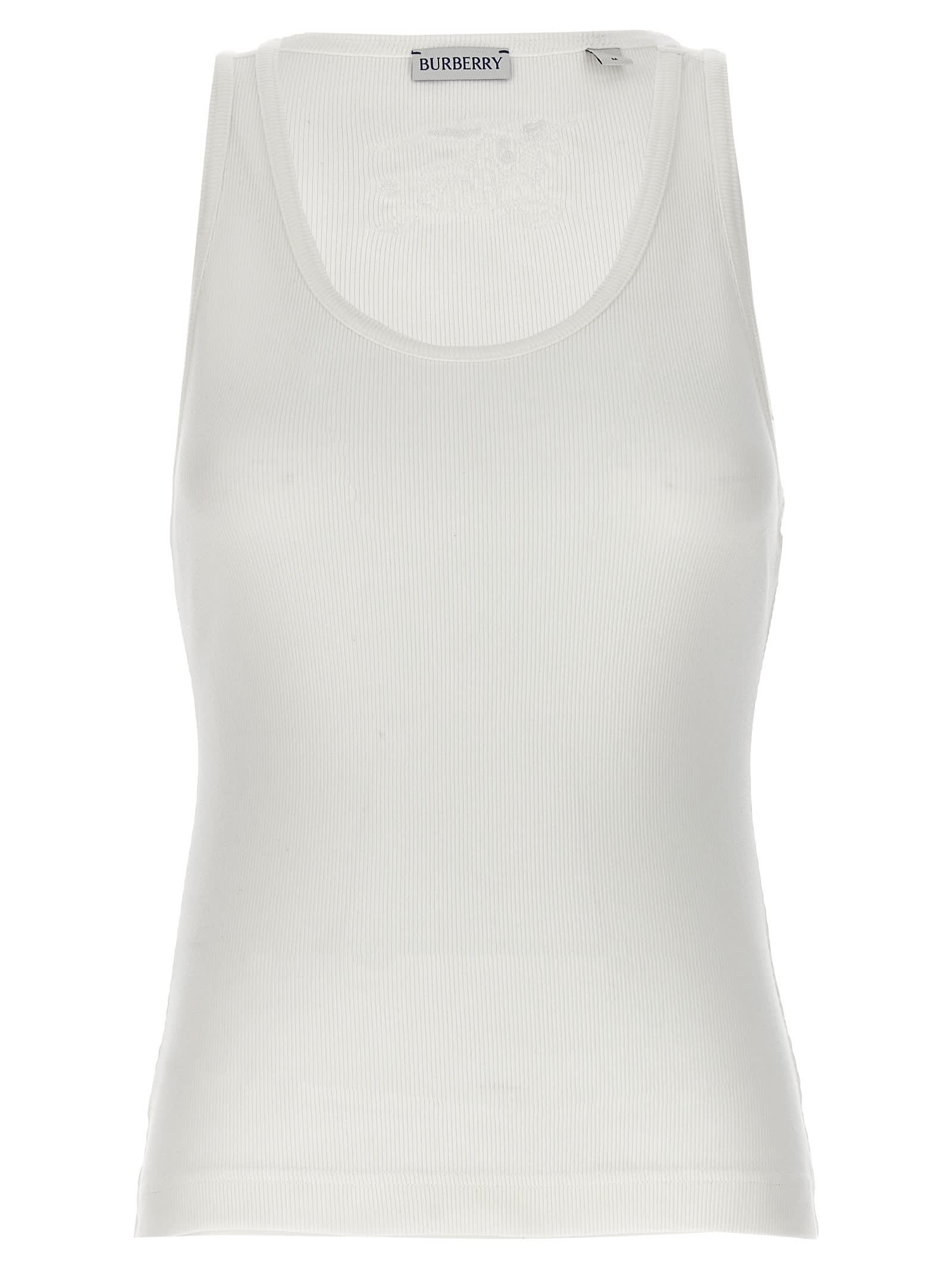 Burberry Logo Embroidery Tank Top