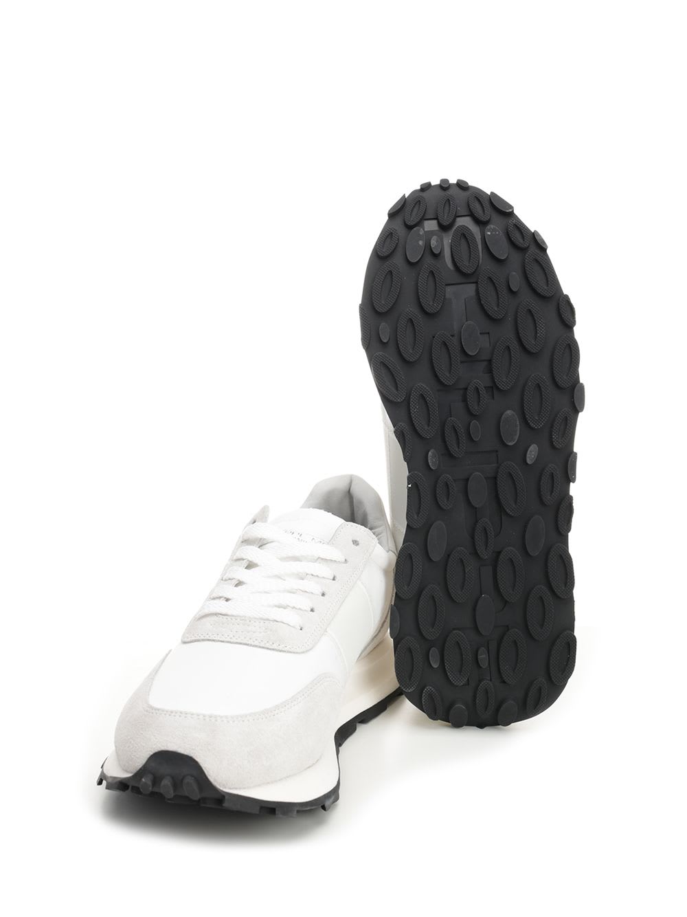 Philippe Model Tour Low Sneakers In White Suede And Fabric In White