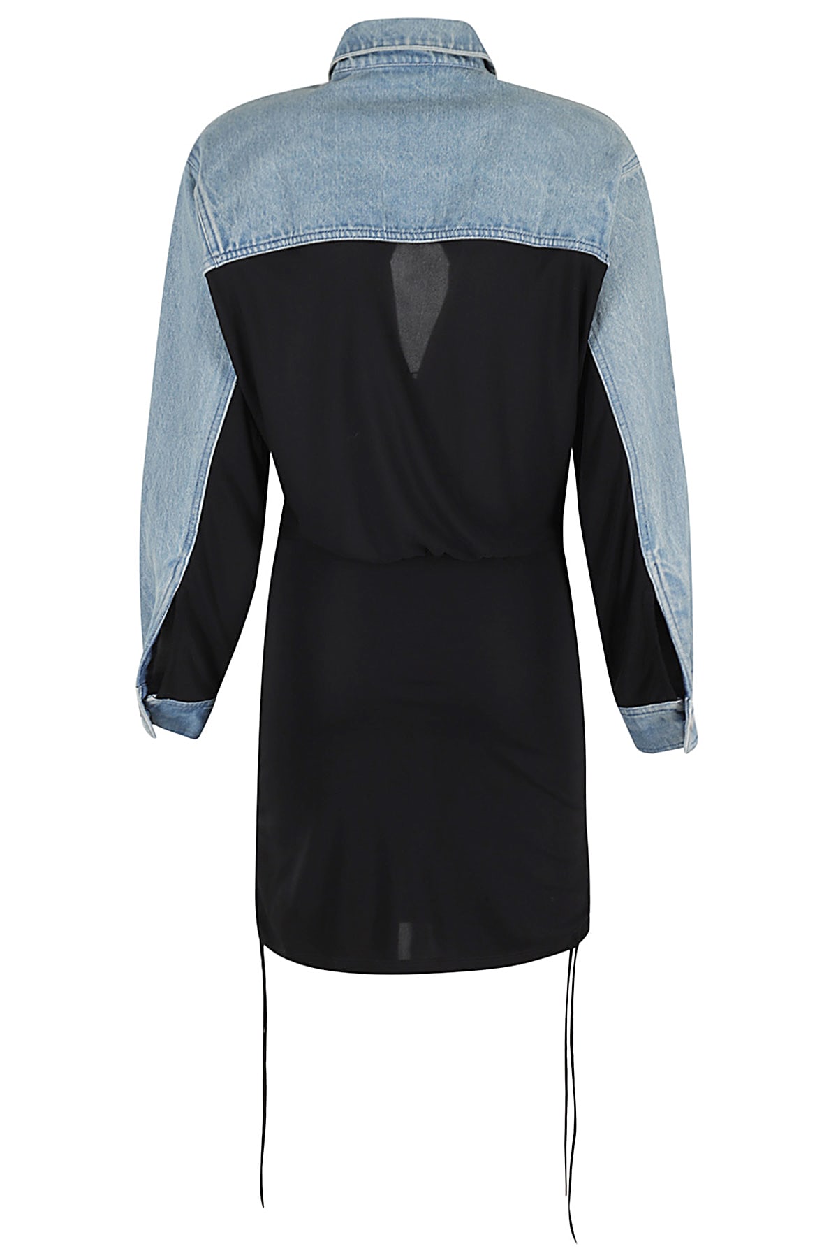 Christopher Esber Deconstruct Denim Cummerbund Shrt In Denim Black