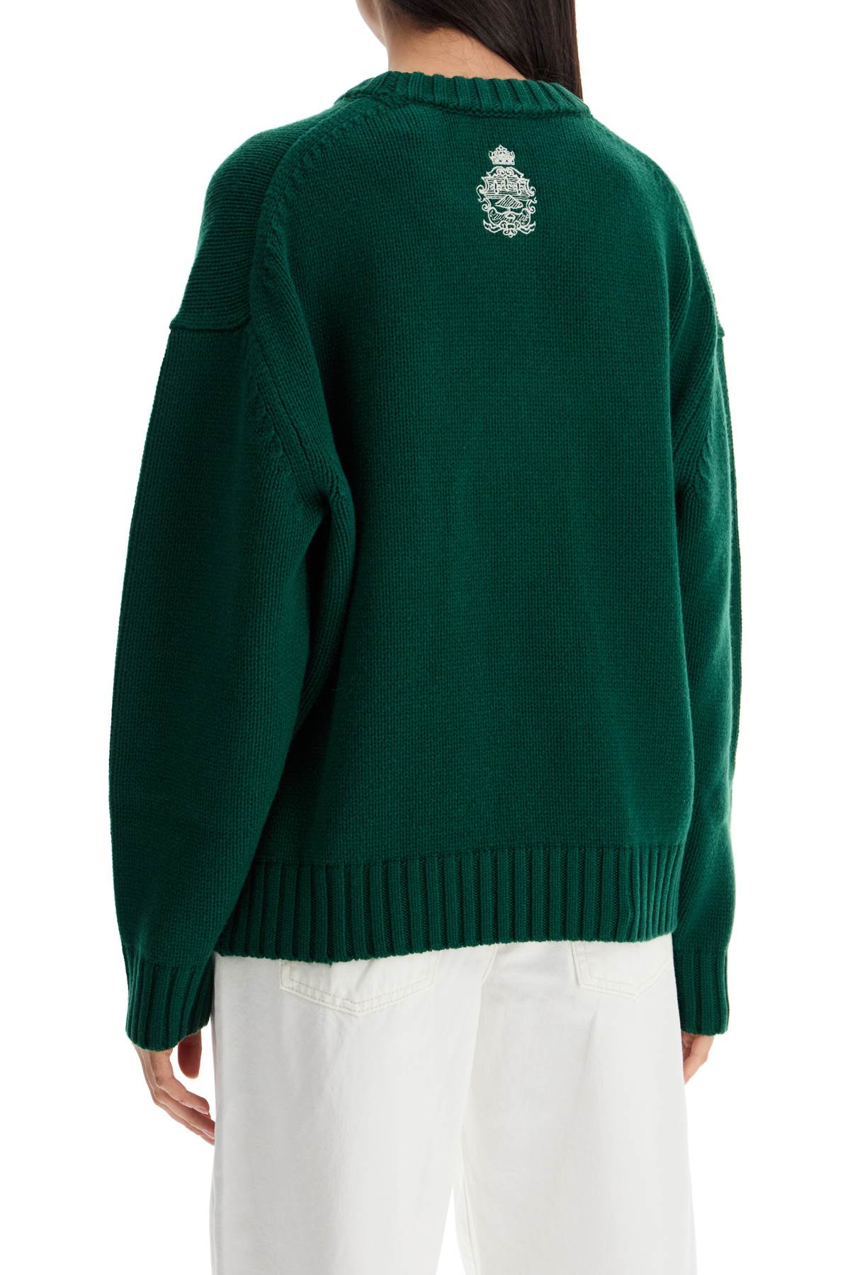 Shop Frame Cashmere Pullover With Ritz Paris  In Hunter Green (green)