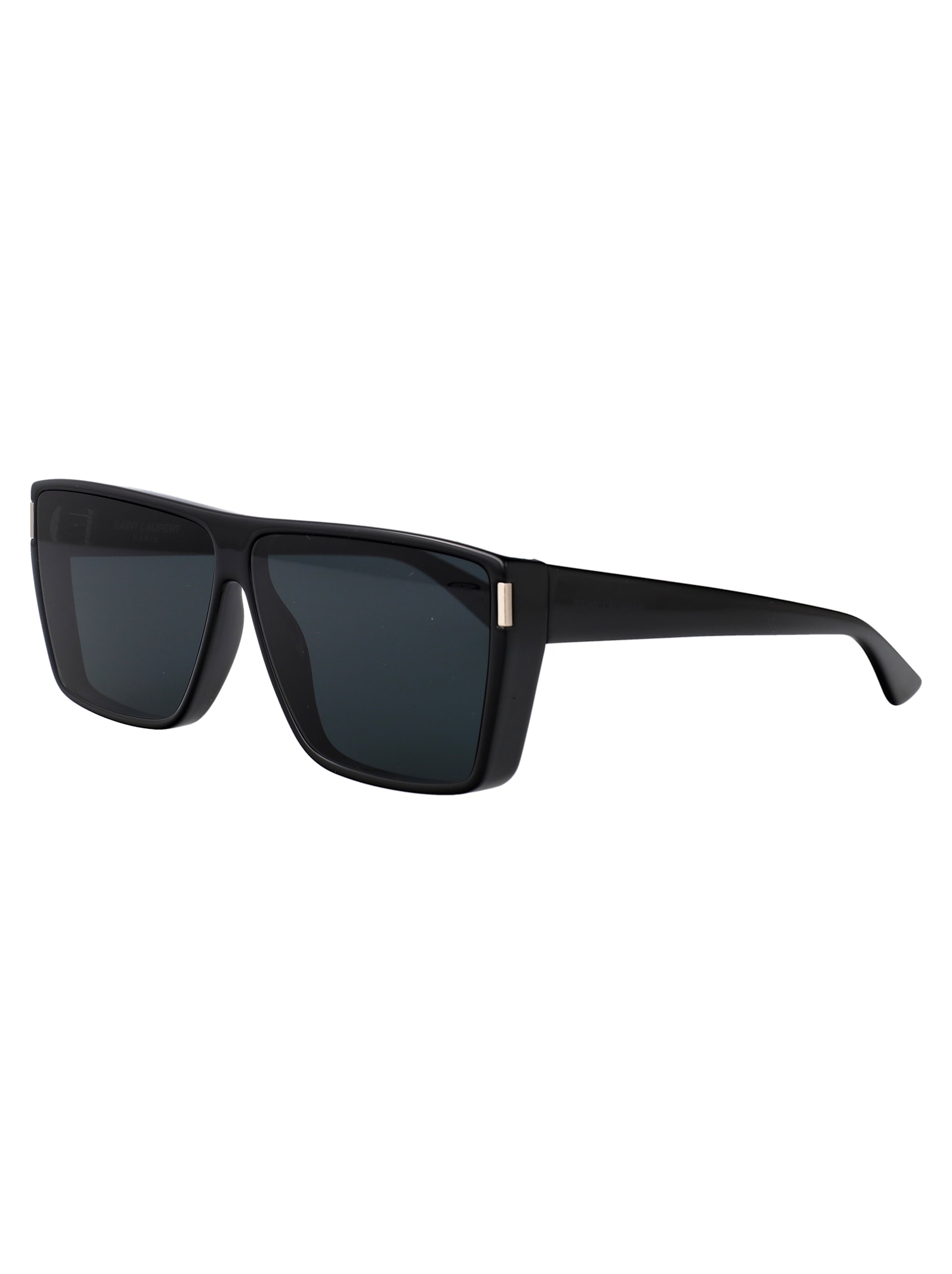 Saint Laurent Black-black-black Bio Injection Sunglasses In Black
