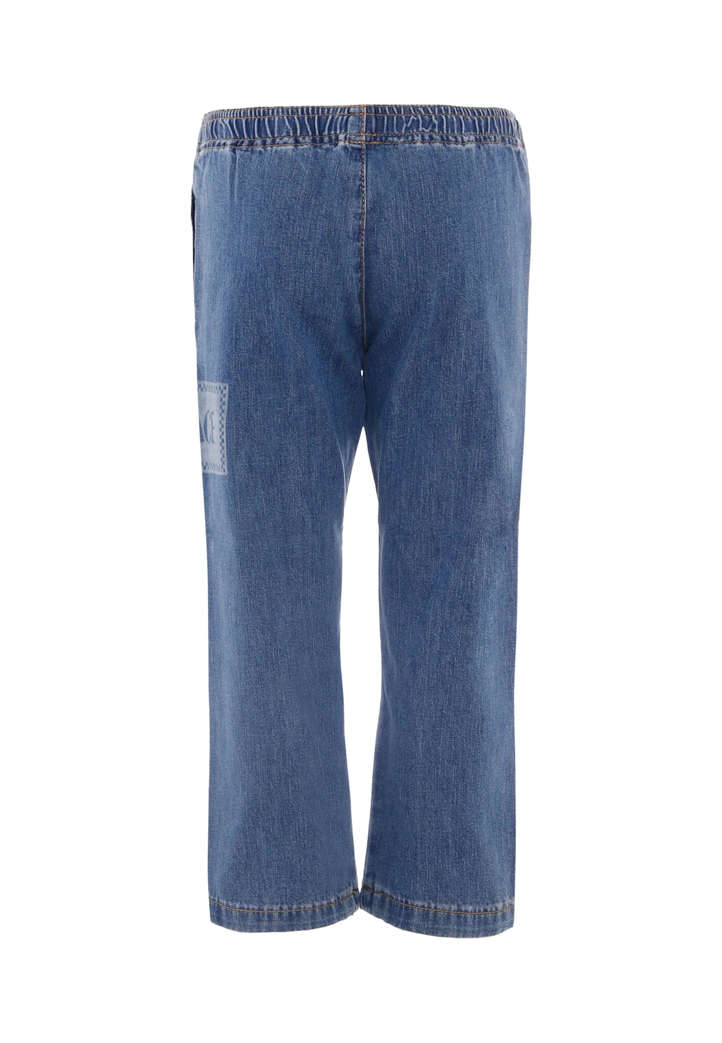 Versace Jeans With 90s Vintage Logo For Kids In Blue