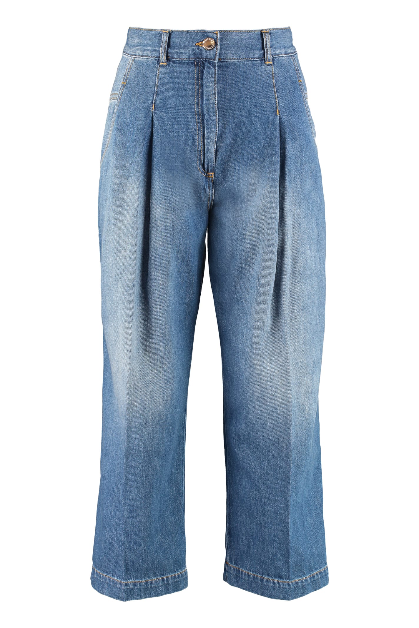 Pinko Penny Cropped-fit Jeans In Denim