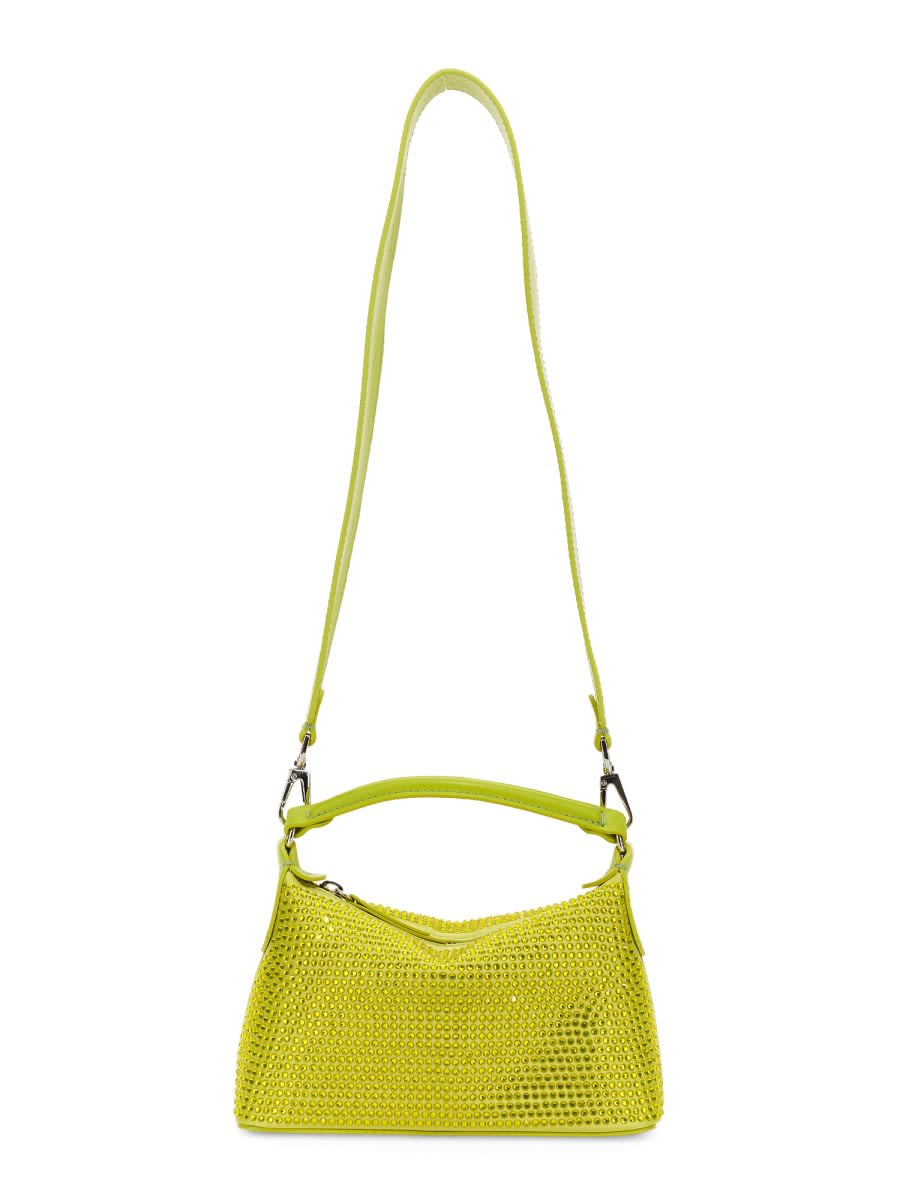Shop Liu •jo Hobo Rhinestones Bag In Yellow
