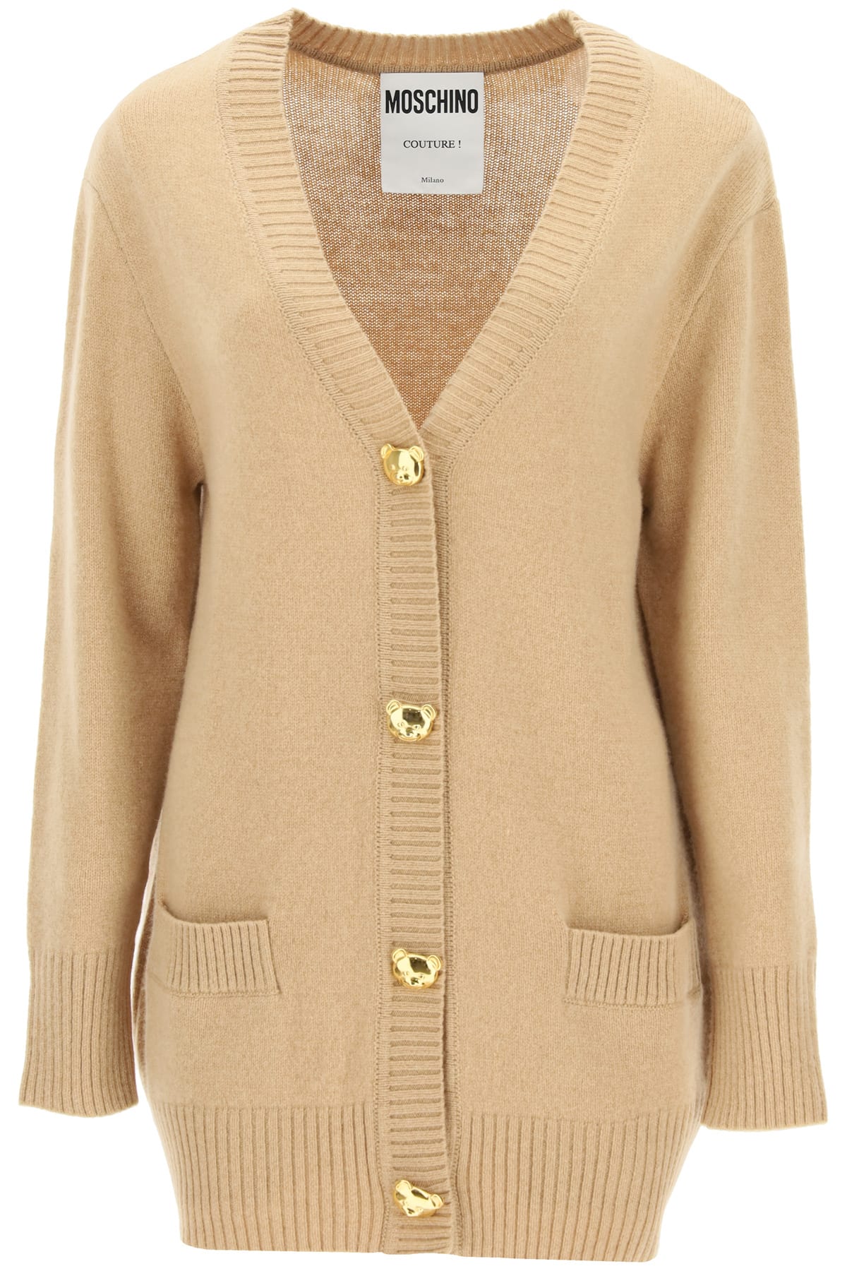 Moschino Oversized Cardigan With Teddy Bear Buttons